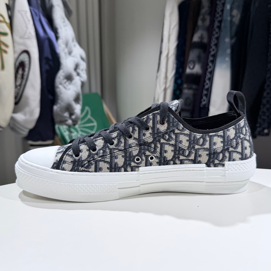 (A+/43) / 디올 오블리크 B23 로우탑 스니커즈 자카드 상품이미지5