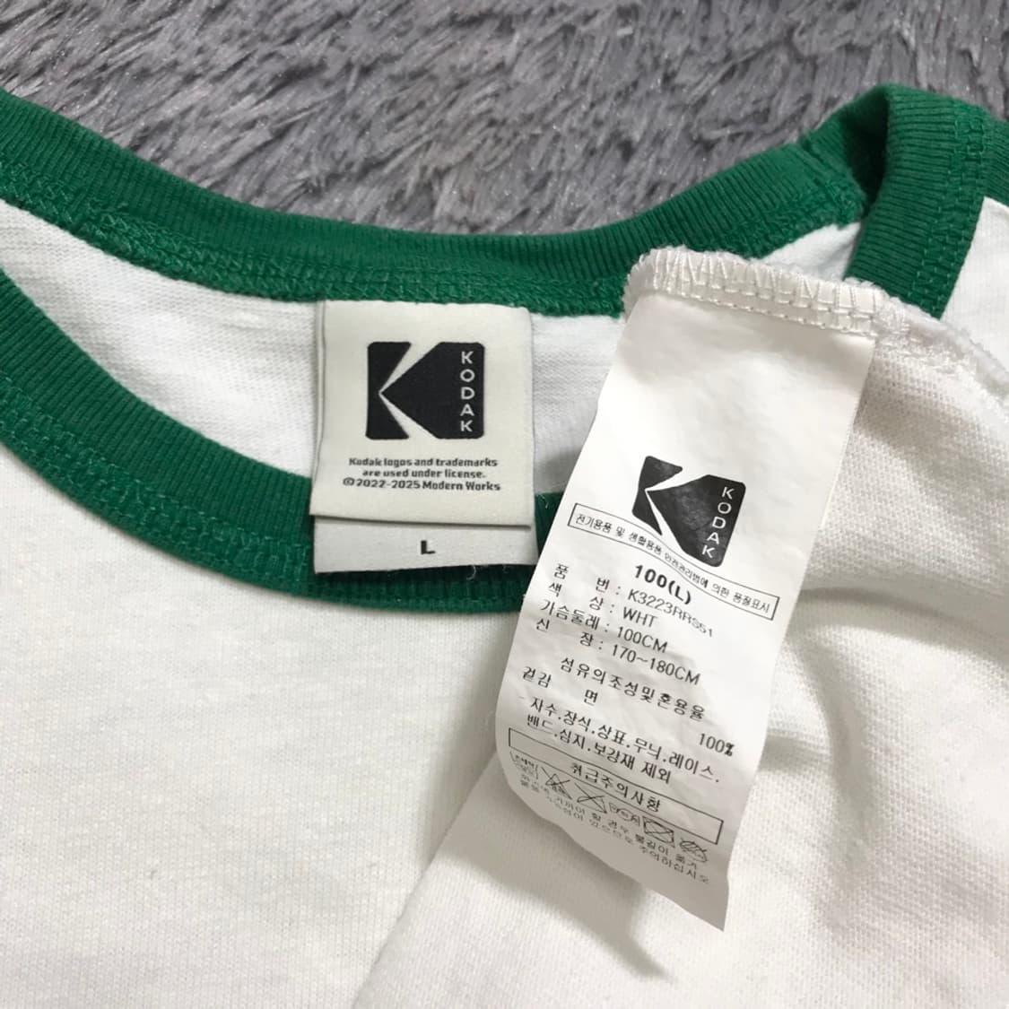 [[L,공용] 코닥(KODAK) 워딩그래픽 헤비코튼 반팔티셔츠@588 상품이미지6