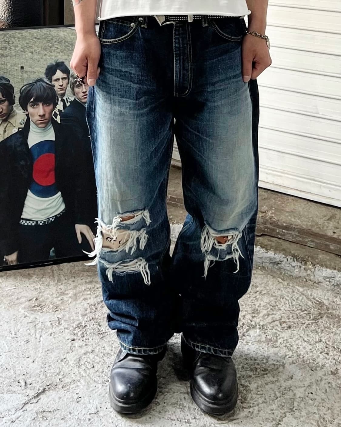 SANTASTIC! saru logo denim pants 🇯🇵 상품이미지2