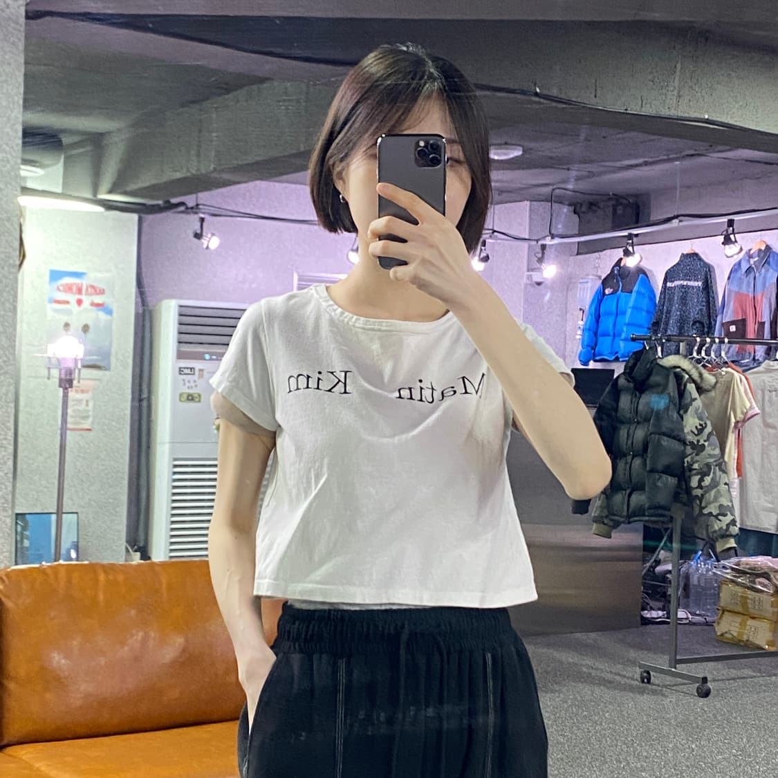 마뗑킴 빅로고 화이트 반팔티 B3792 상품이미지1