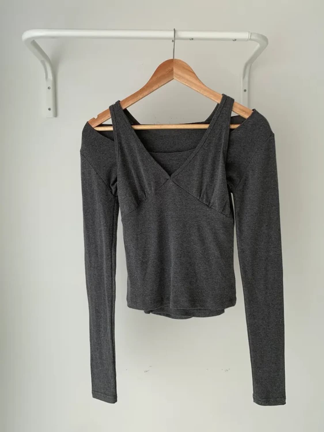 (새상품) 레이어드 티셔츠 차콜 상품이미지1