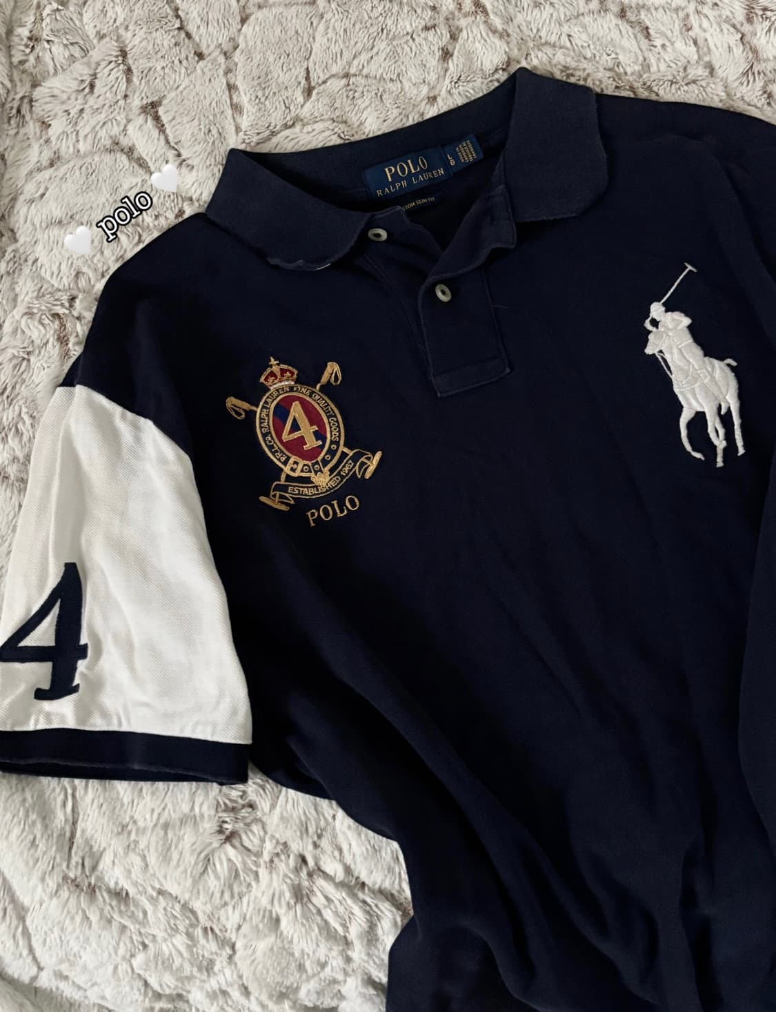 🐰폴로 빅포니 딥네이비 대대장 카라 반팔티 인기🪽🖤 상품이미지1