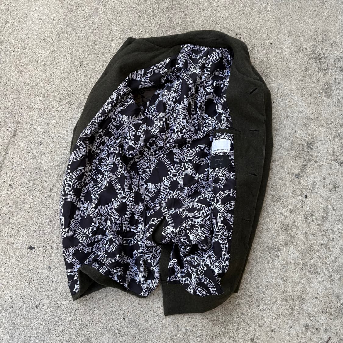 넘버나인 x 스튜디어스 비스포크 캐시미어 블렌드 모스그린 코트 상품이미지1