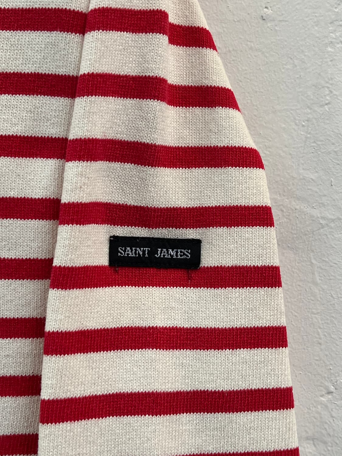 Saint James 레드 스트라이프 긴팔티 S 상품이미지8