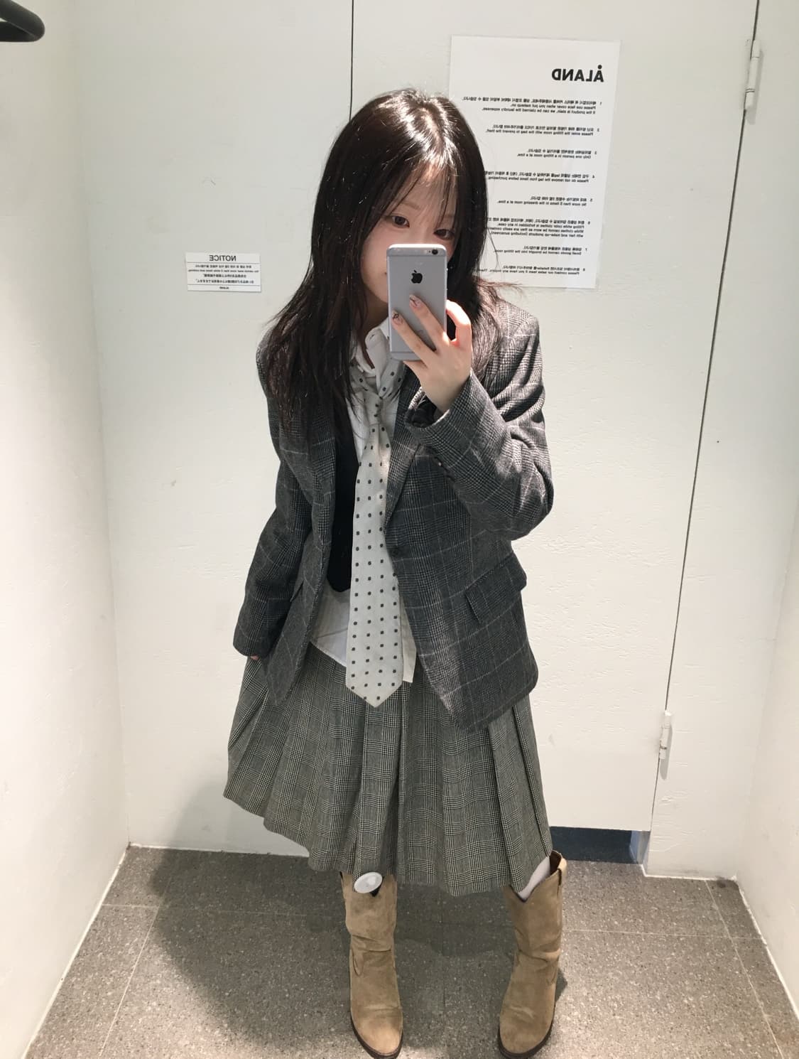 빈티지 그레이 프레피 코디세트 상품이미지2