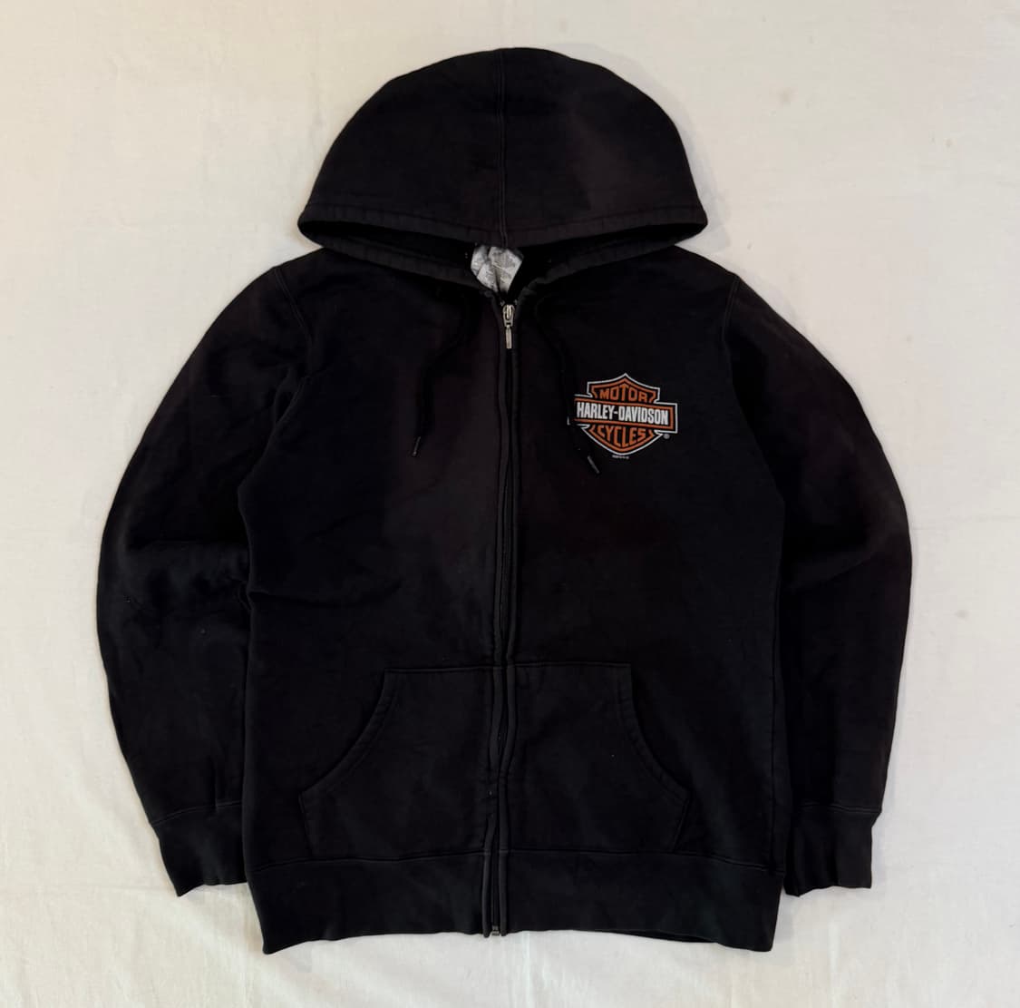 할리데이비슨 빈티지 방패로고 후드집업 블랙 상품이미지2