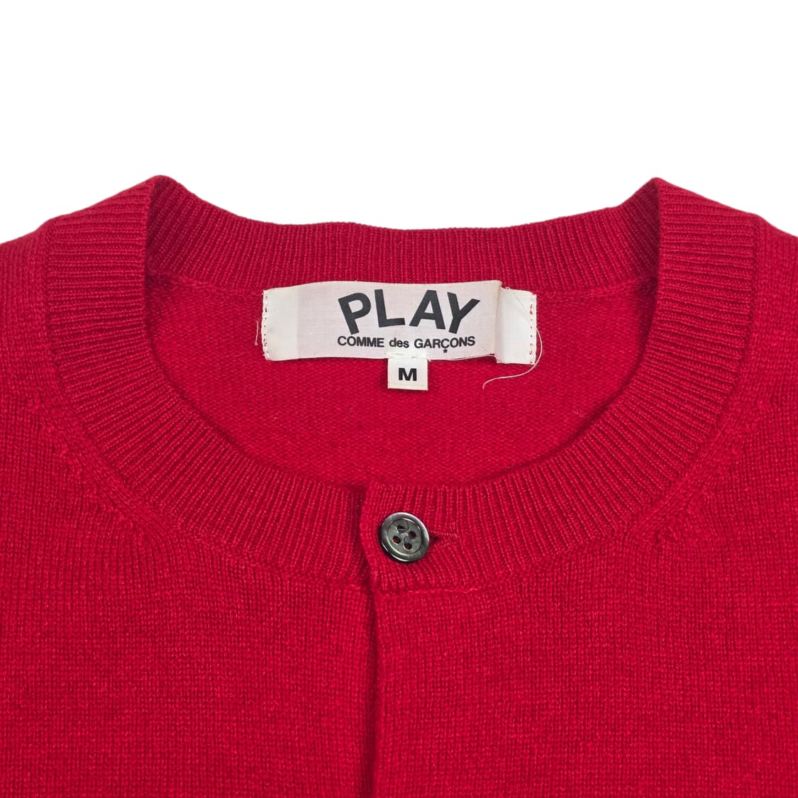 꼼데가르송 플레이 여성 라운드넥 가디건 레드 상품이미지4