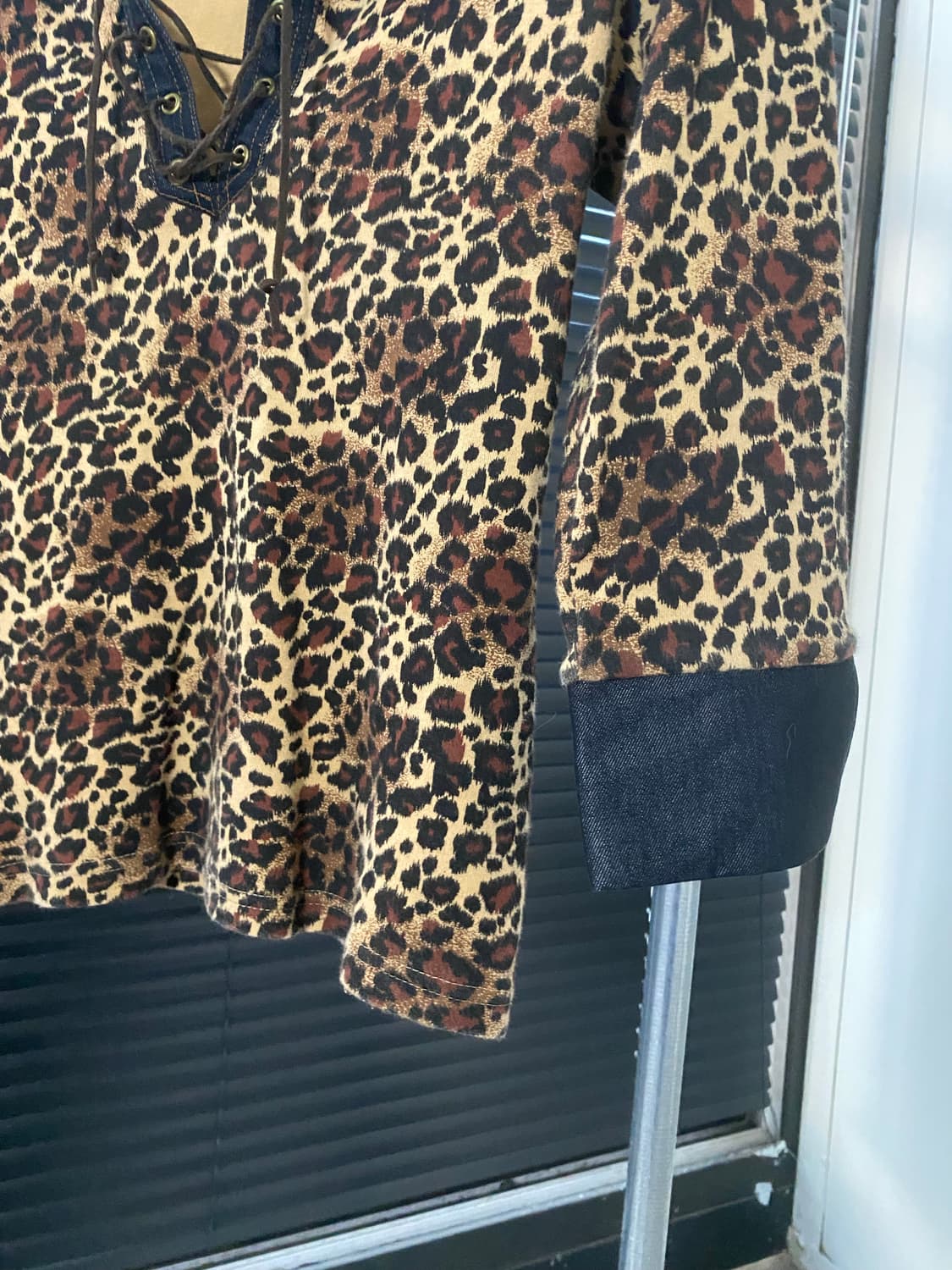 Leopard Denim Point Long Sleeve 상품이미지6