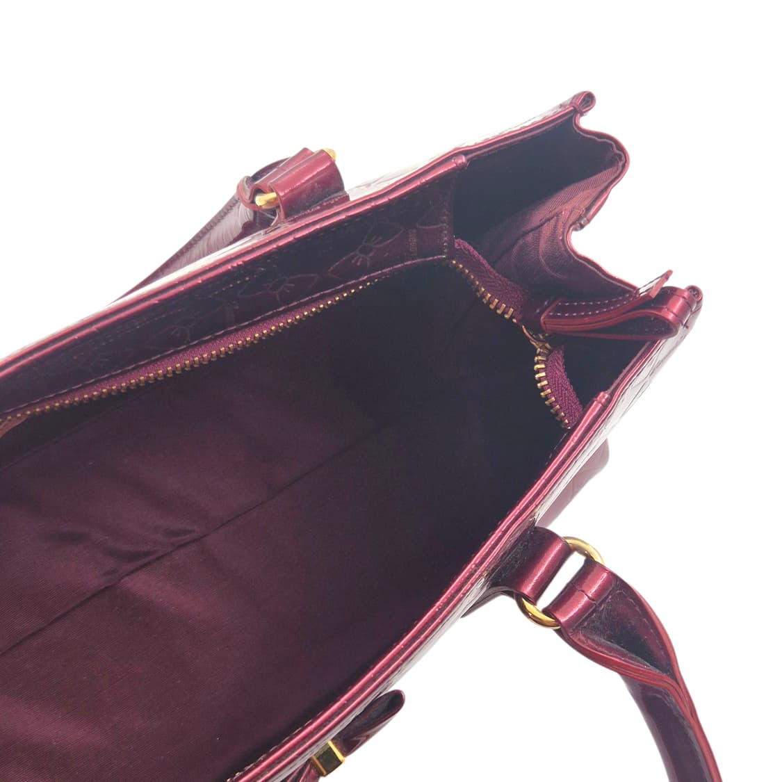 09s 사만다타바사 키티 리본 엠보 레더 토트백 상품이미지6