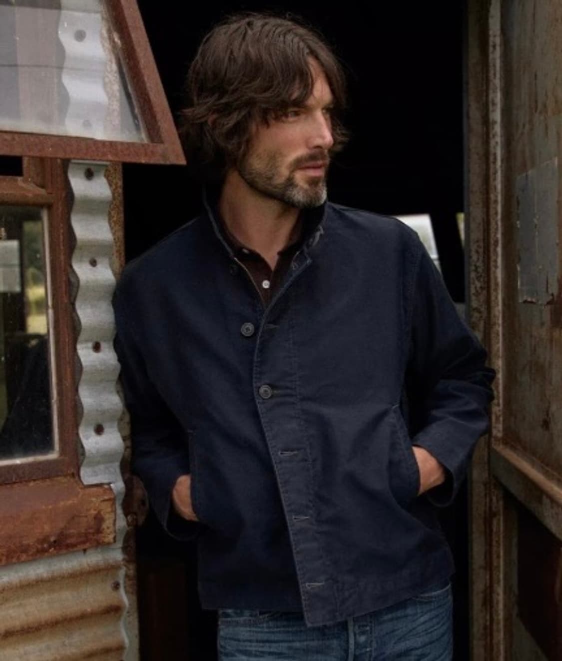 더블알엘 (RRL) 정글클로스 덱자켓 네이비  상품이미지1