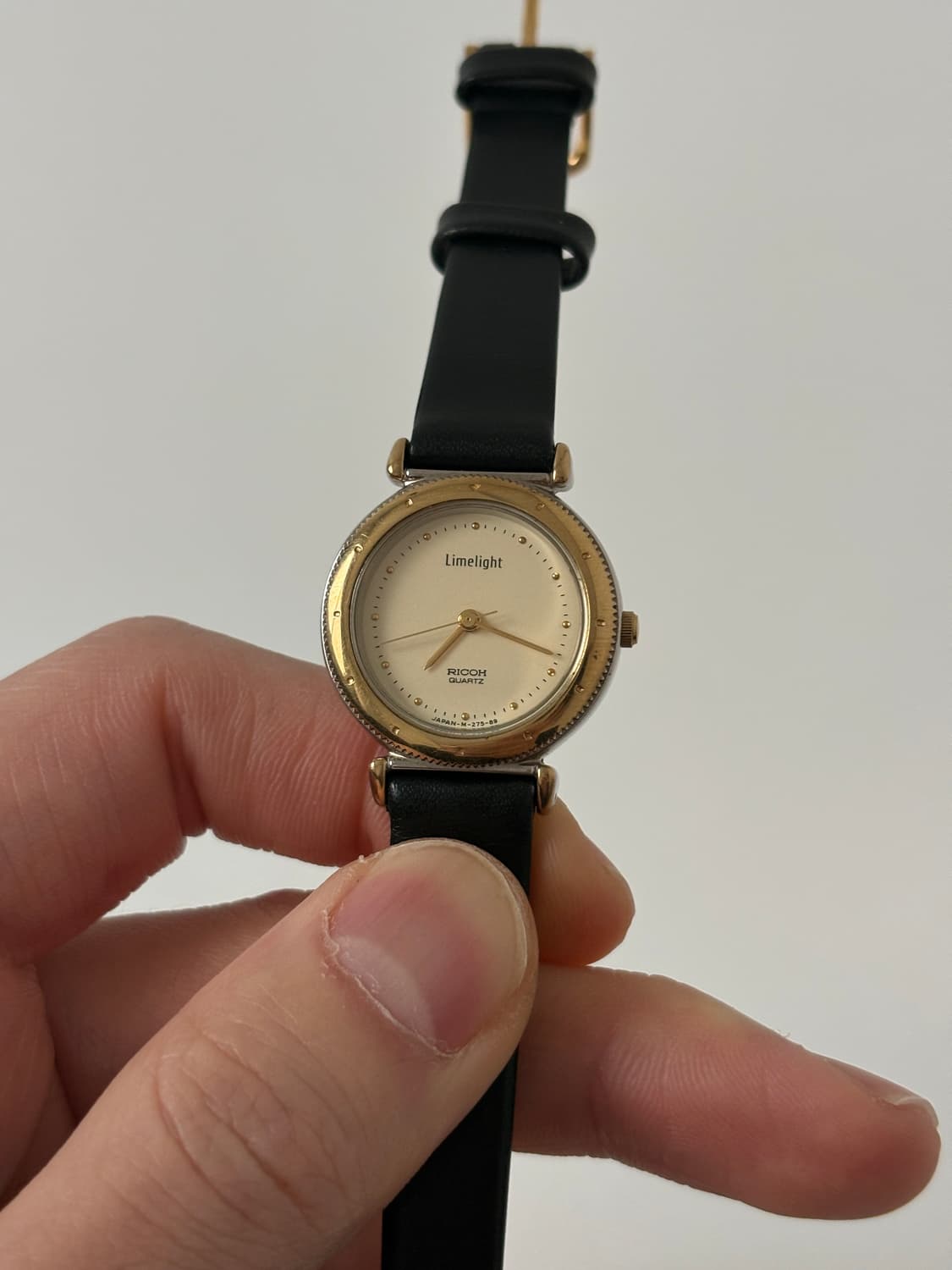 리코 1980년대 빈티지 시계 Limelight 골드 베젤 쿼츠 여 상품이미지2
