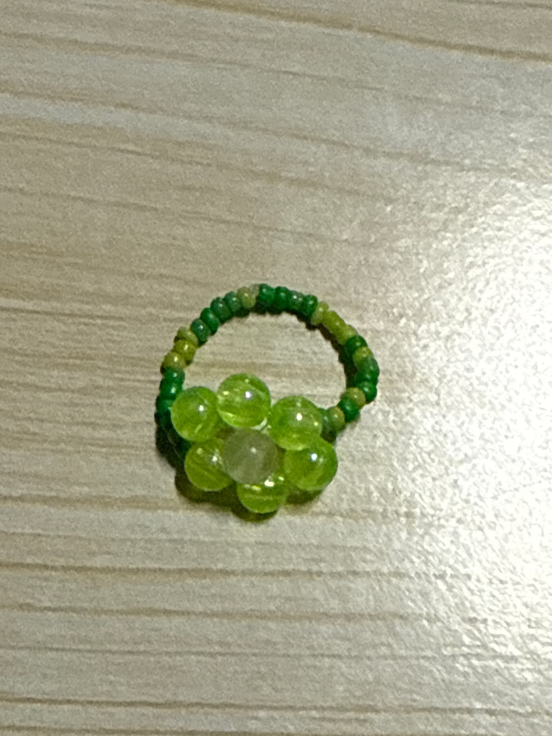 빈티지 플라워 비즈반지 상품이미지1