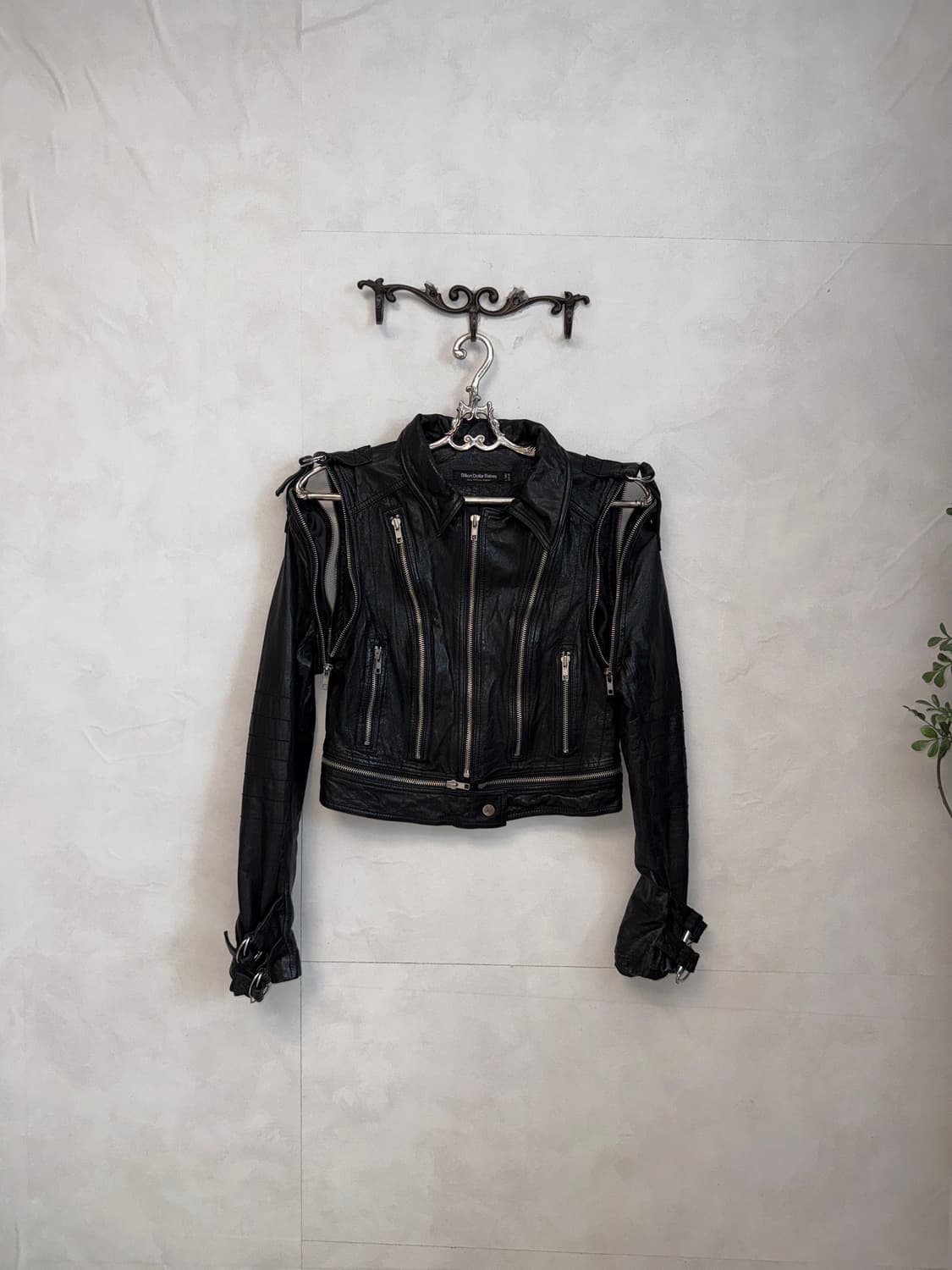 Bilion Dollar Babes lamb skin zipper jk 상품이미지3