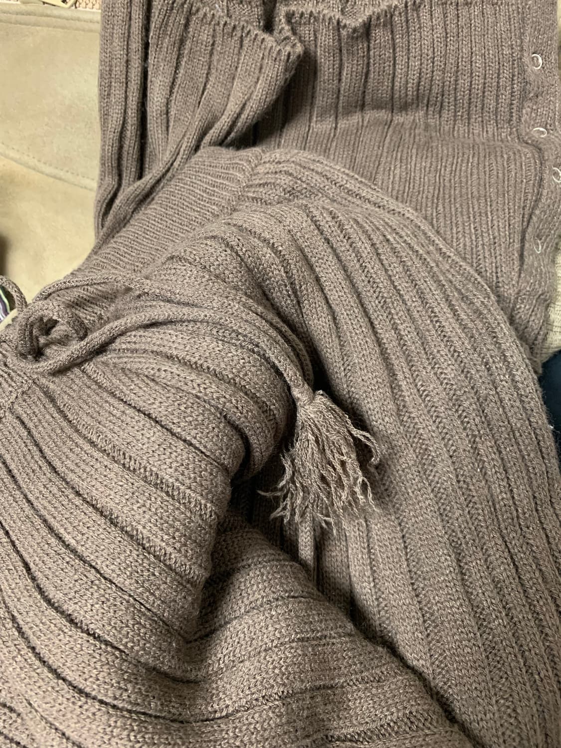 갸루 일본 빈티지 브라운 니트 팬츠 상품이미지5