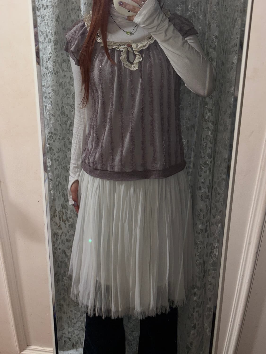 Purple lace top 상품이미지9