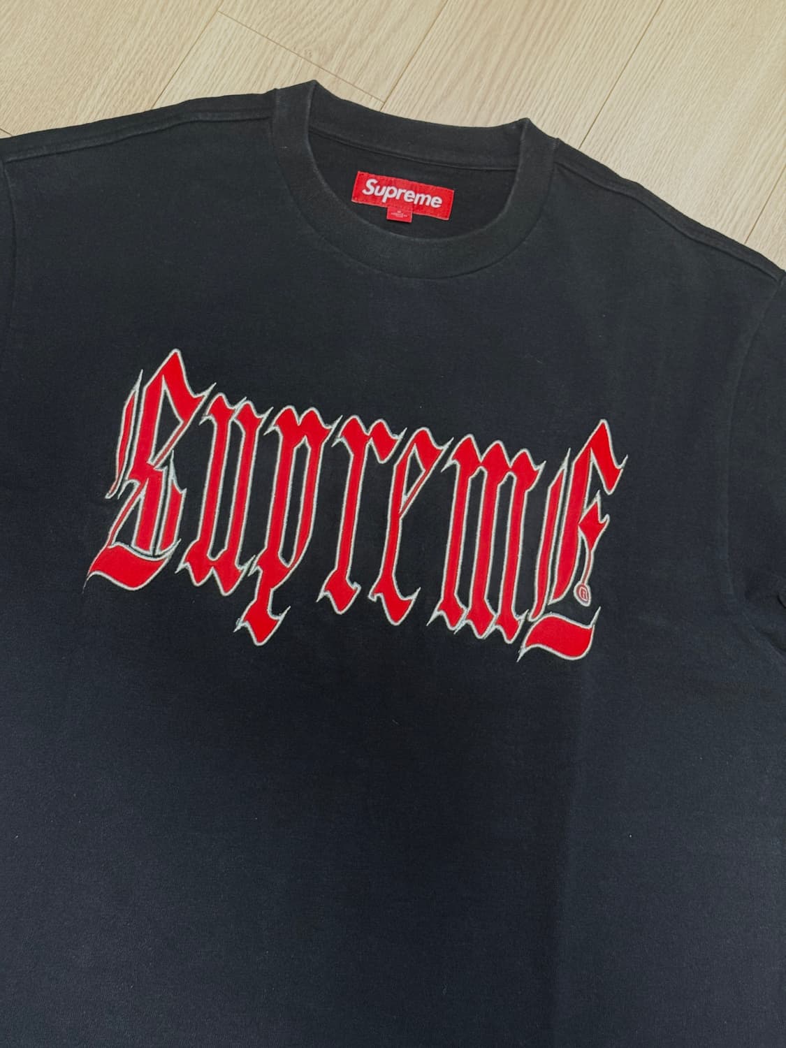 Supreme old English s/s top black - 24SS 상품이미지2