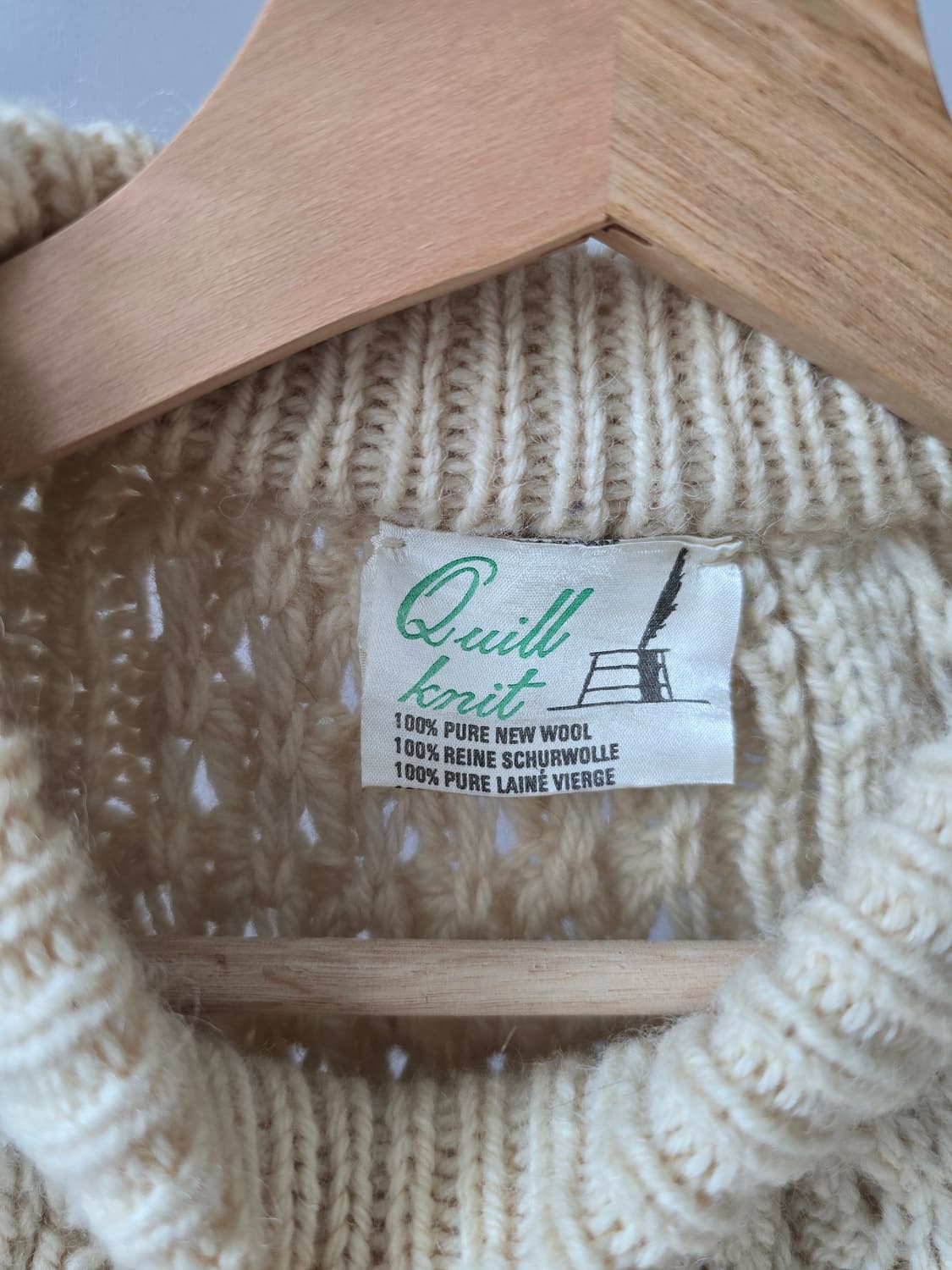 아일랜드 Quill Knit 100% 울 빈티지 니트 상품이미지3