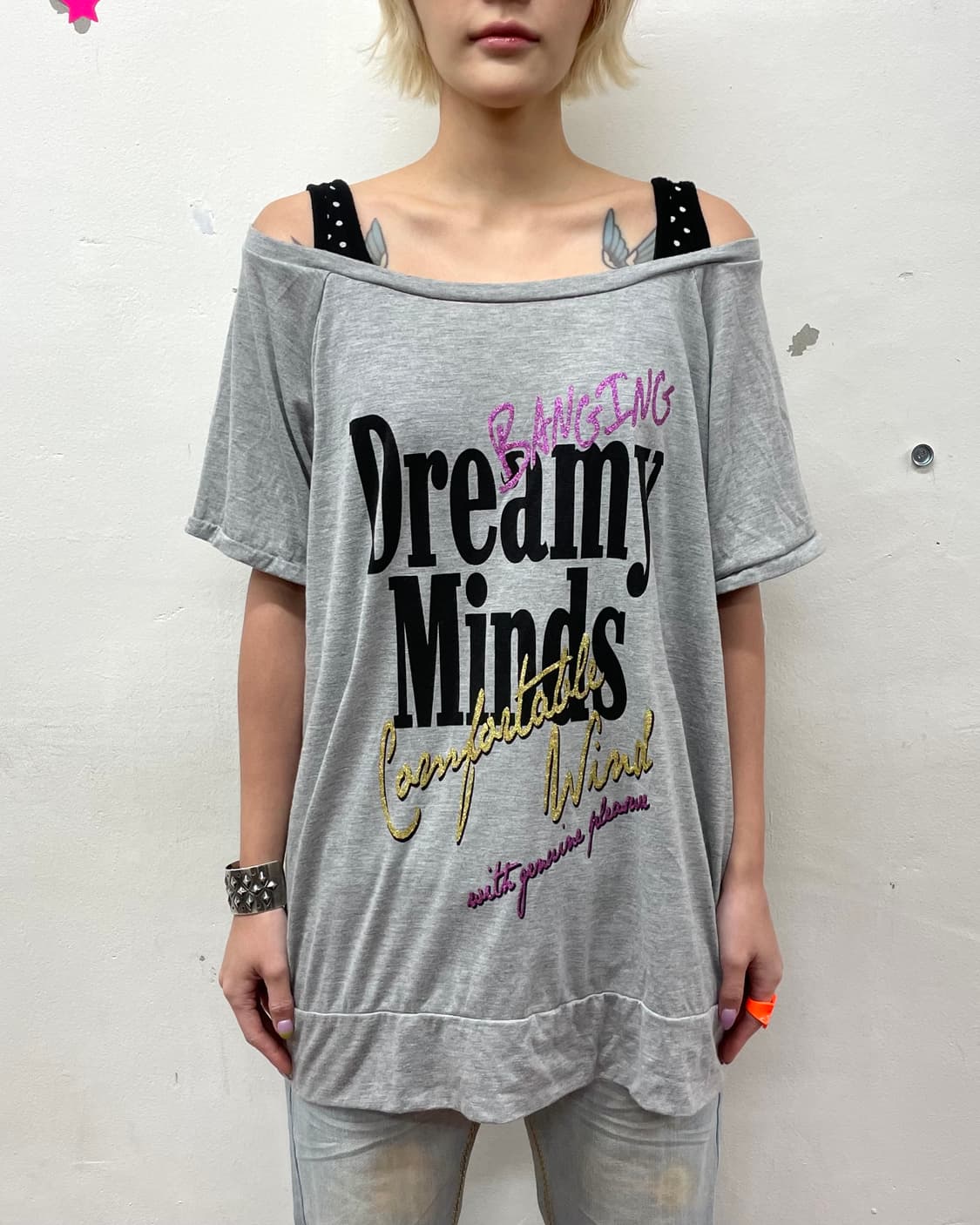 Shoulder Dot Gray T-Shirt 상품이미지2