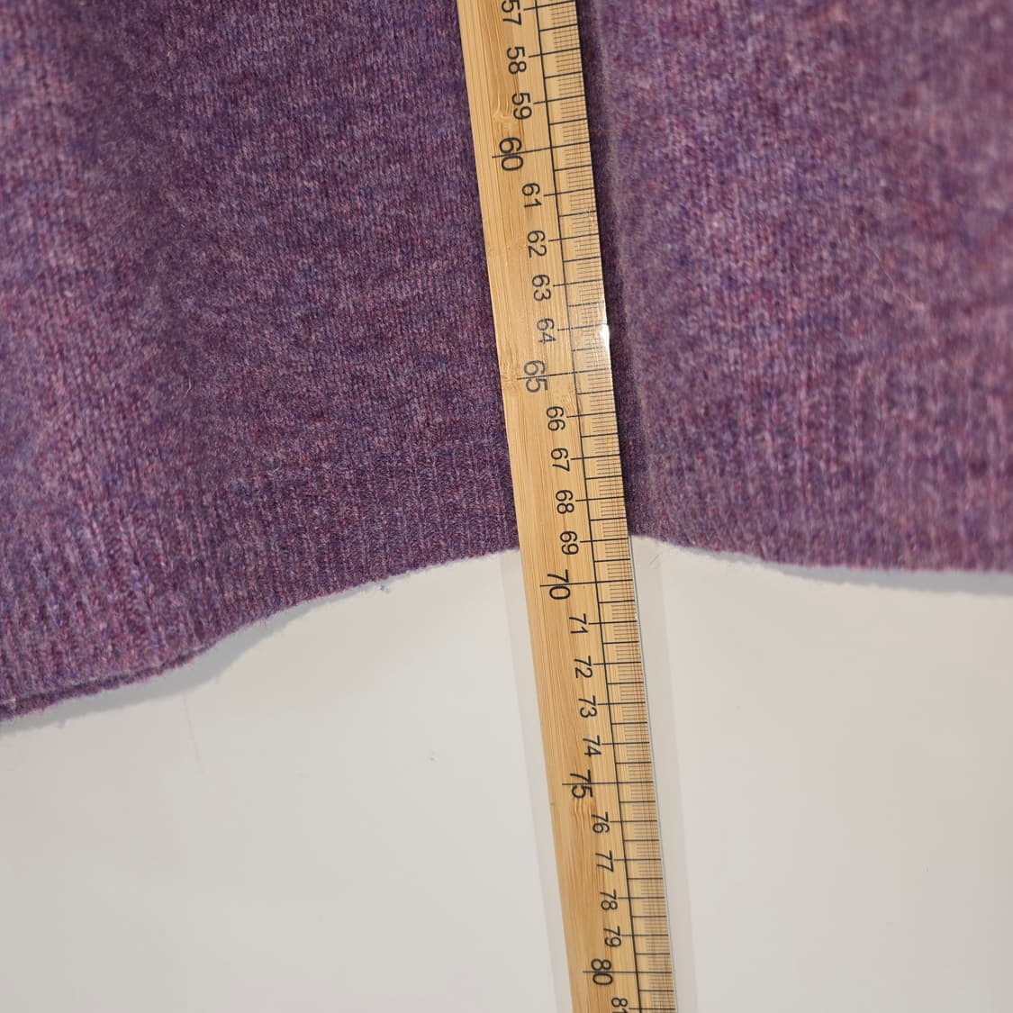 울 100 유니클로 퍼플 반팔 니트 상품이미지4