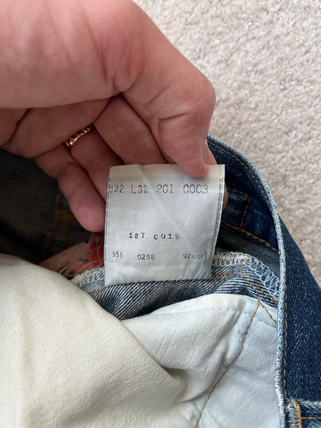 90s 리바이스 501 (555 USA)보로 패치워크 데님 (29-30) 상품이미지8