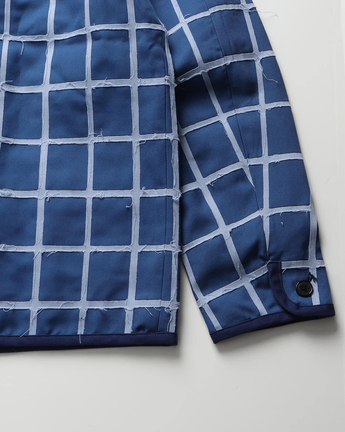 쿠온 KUON Collarless Plaid Jacket 상품이미지8