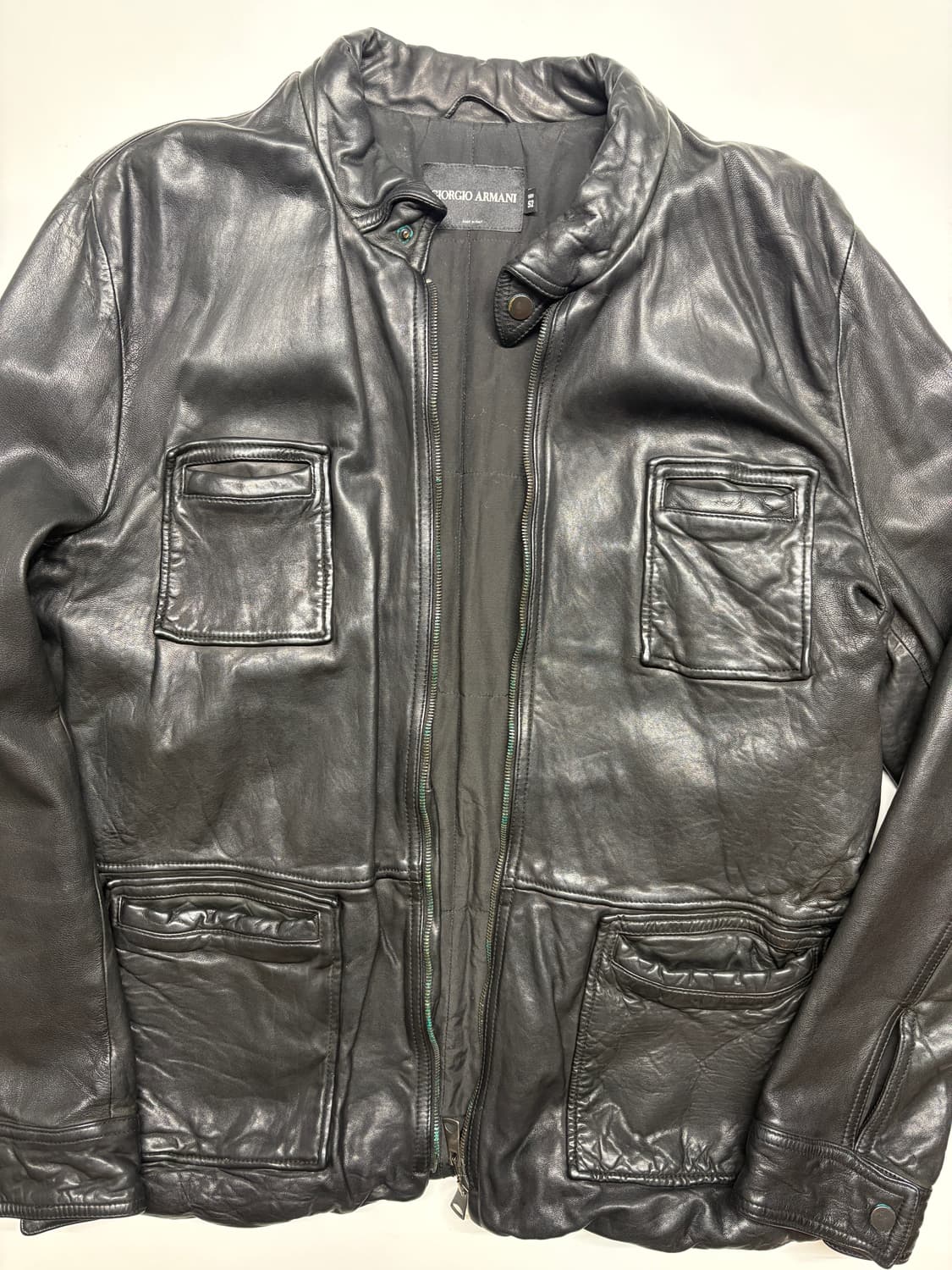 조르지오 알마니 01aw 사파리 레더 자켓 상품이미지3