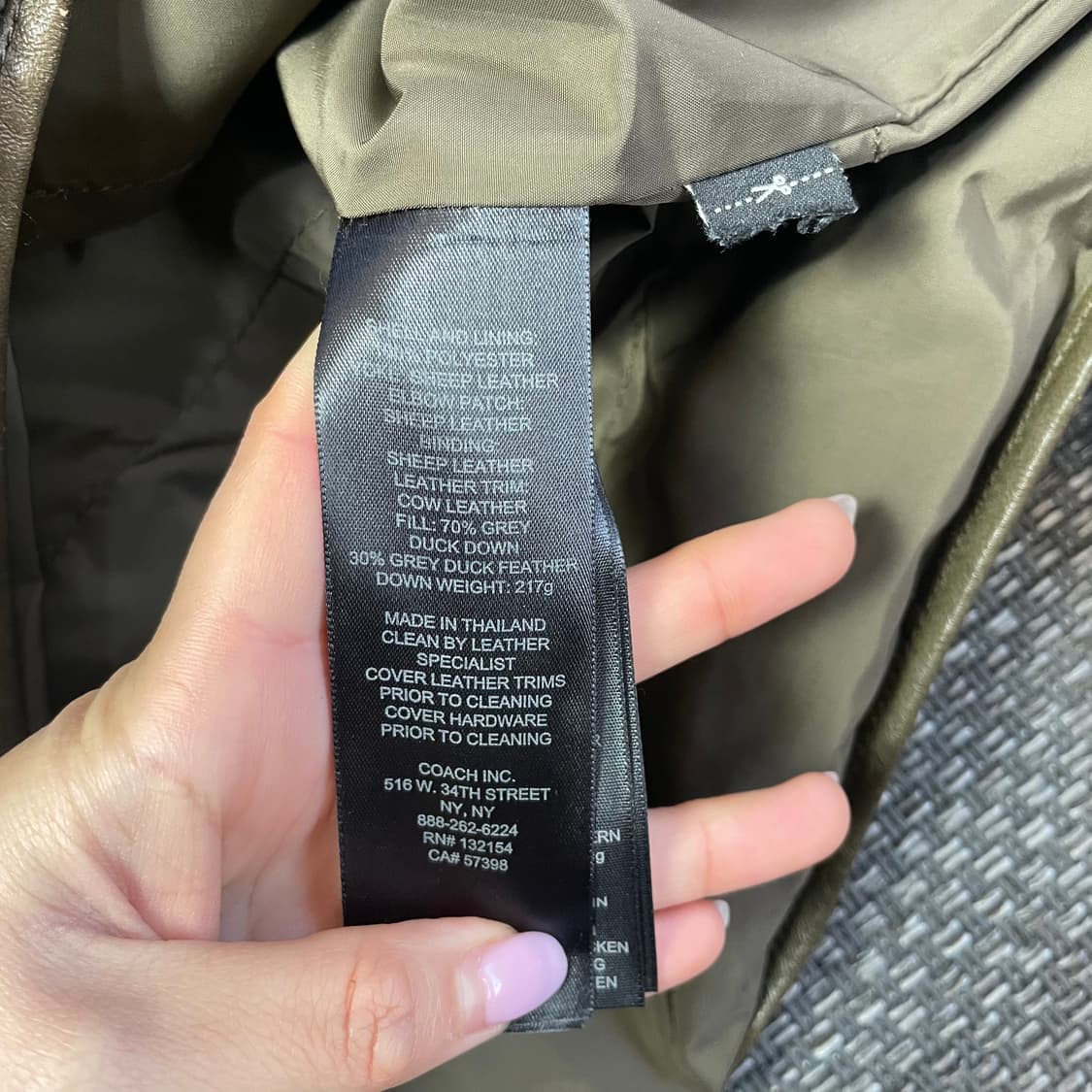COACH 브라운 레더포인트 덕다운 후드 패딩 점퍼 S 상품이미지7