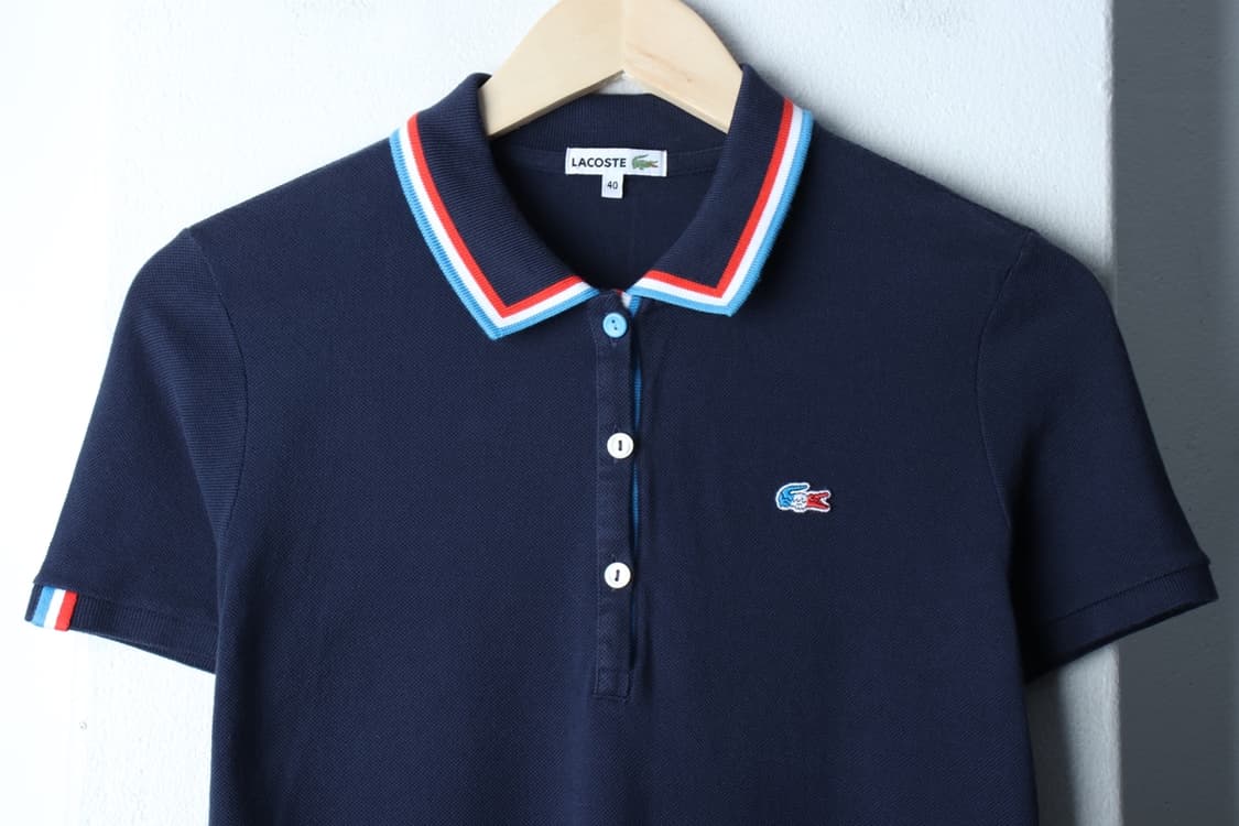 W(L-XL) 라코스테 반팔 카라 티셔츠 스몰로고 네이비-H30381 상품이미지3