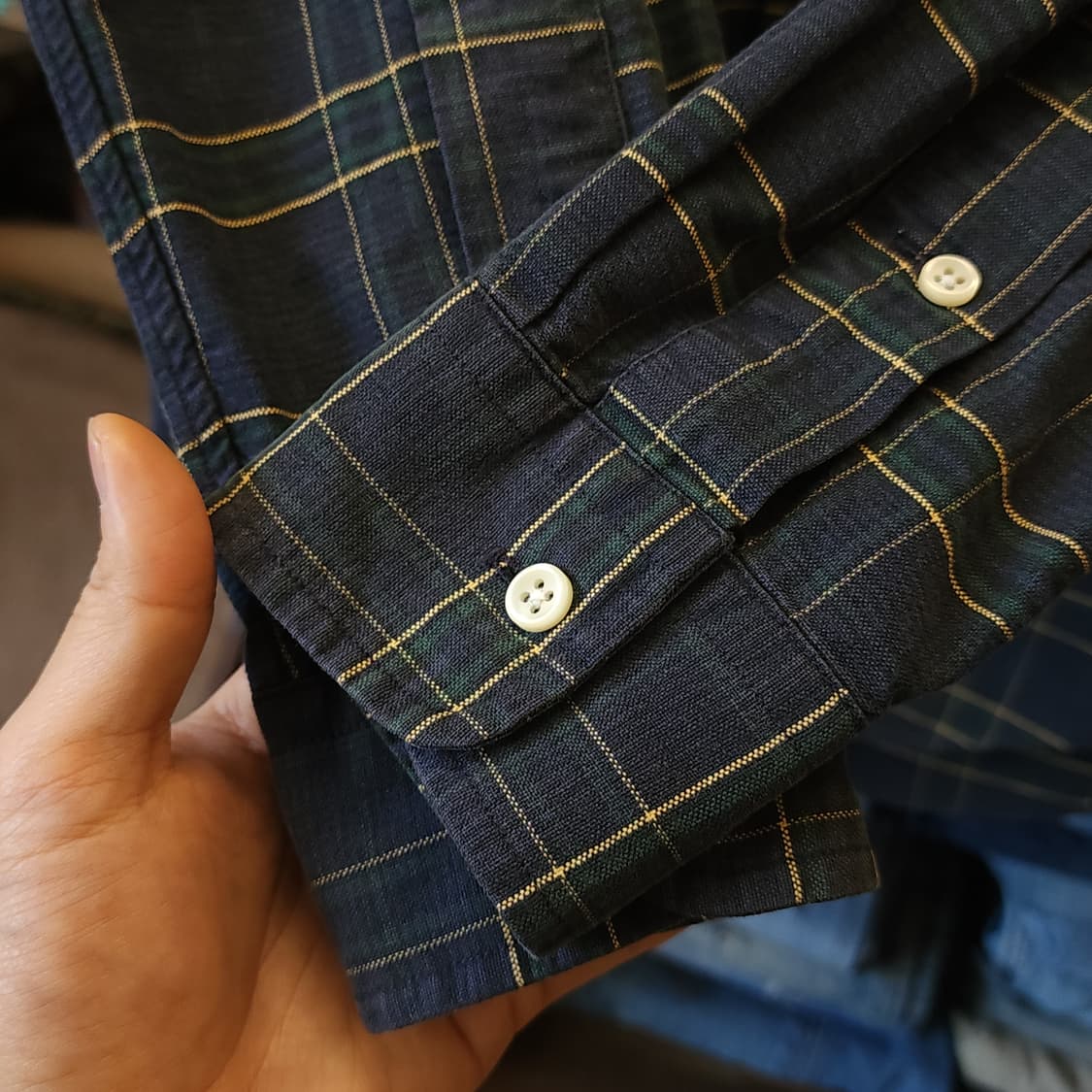 90s 폴로 체크셔츠 폴로 블랙와치 옥스포드 체크셔츠 XS 상품이미지9