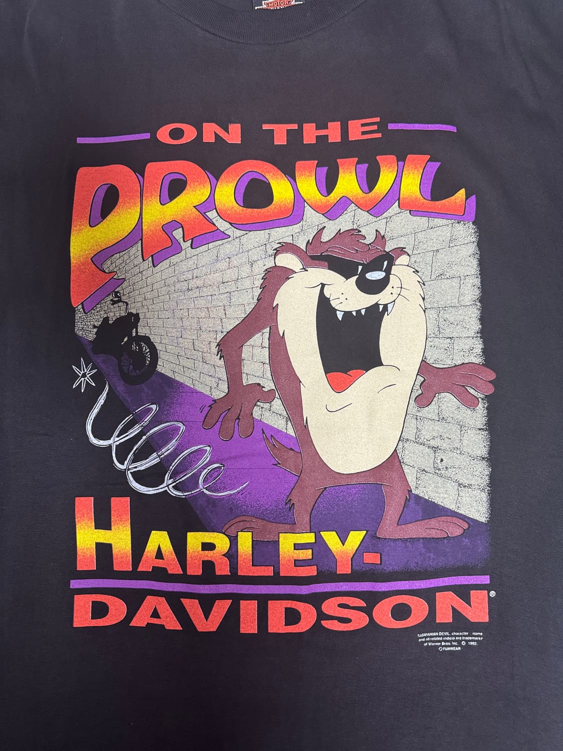 빈티지 90s 할리데이비슨 x 워너브라더스 funwear 태즈 L 상품이미지2