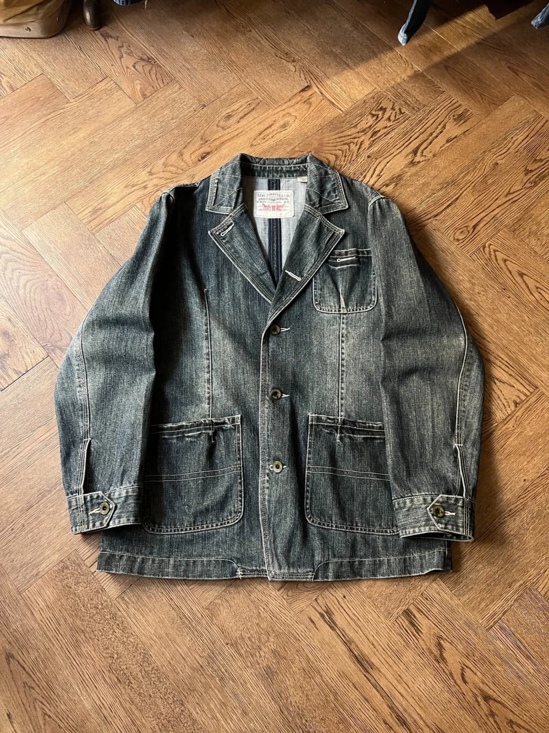 [L]00's 리바이스 빈티지 데님 커버올 워크자켓 상품이미지1