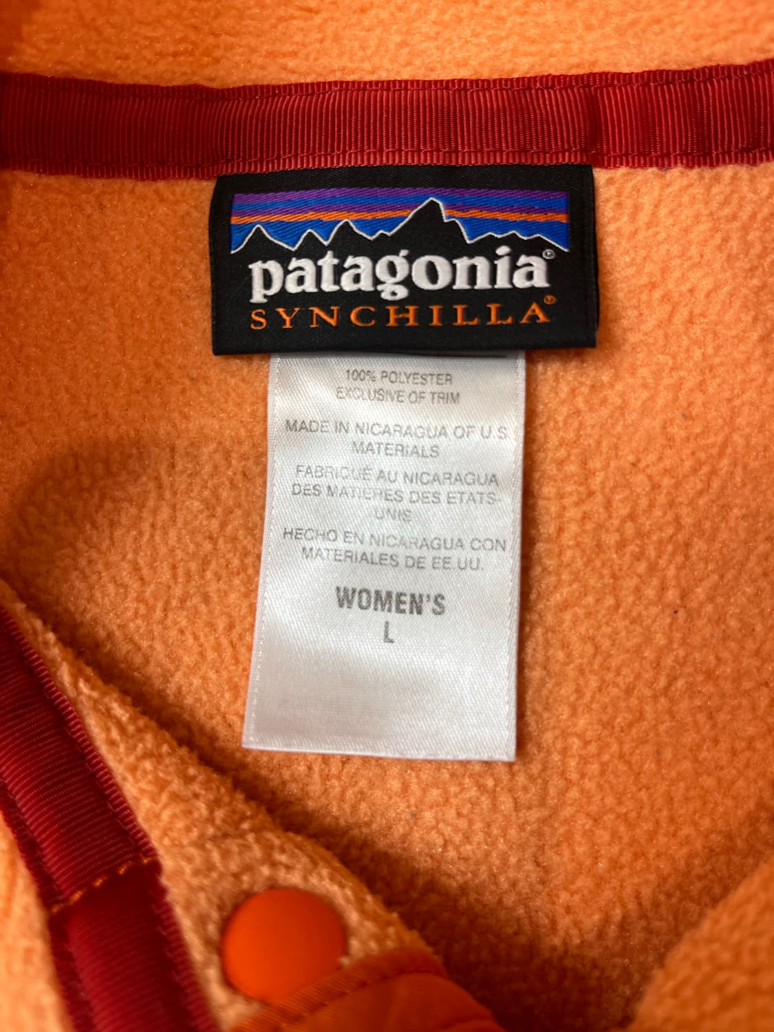 파타고니아 신칠라 오렌지 L(우먼) 상품이미지4