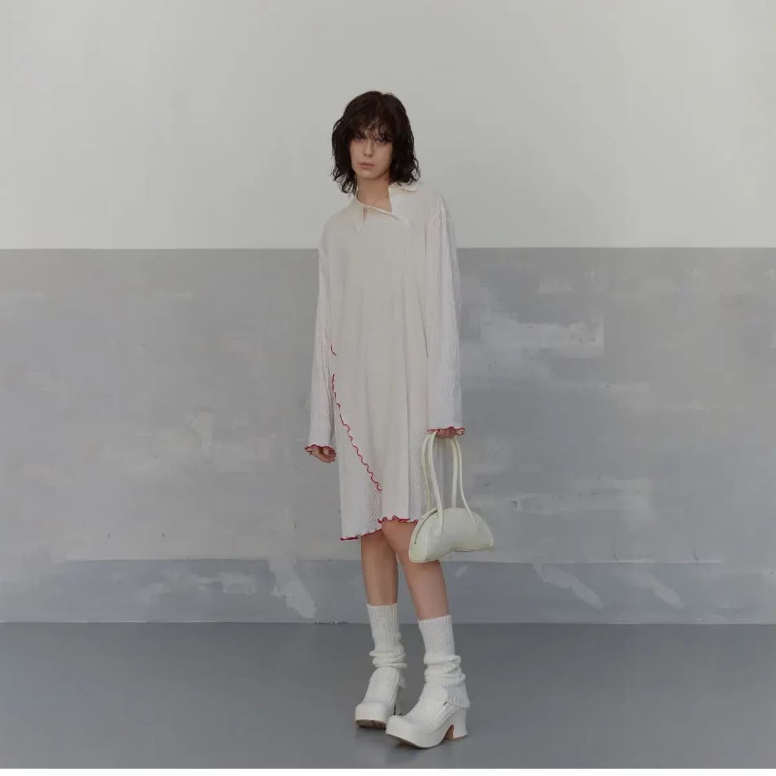 솔티페블 셔츠 원피스 상품이미지1