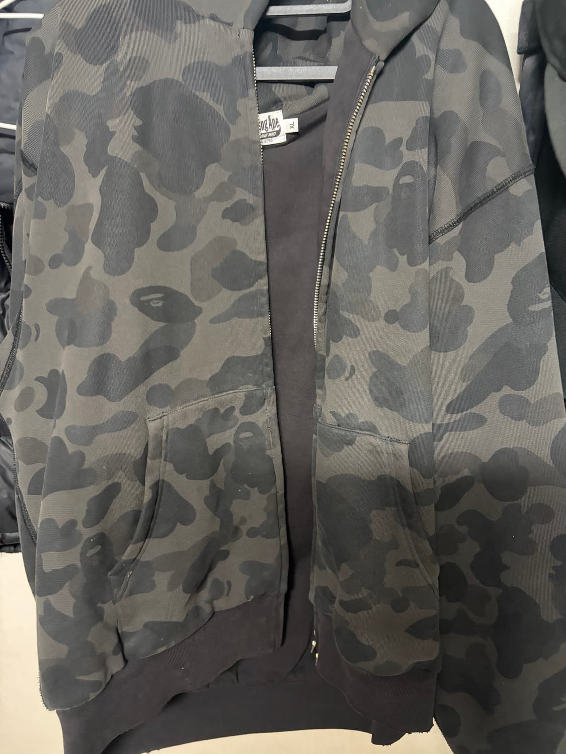베이프 흑계 헤비웨이트 후드 집업 XL 상품이미지1