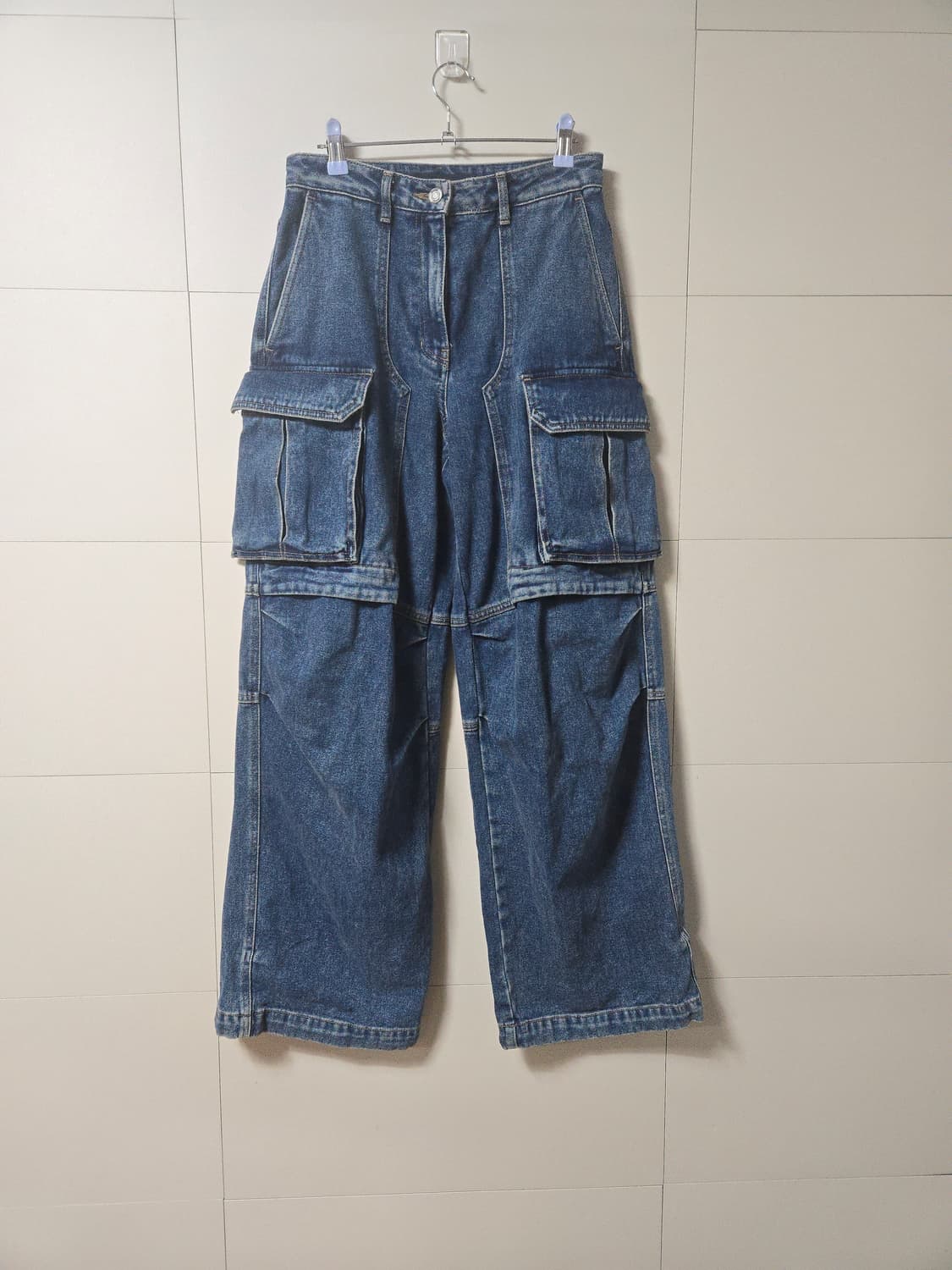 준지 JUUN.J 의 명작 22시즌 카고 와이드진 여성용 (남성가능) 상품이미지1