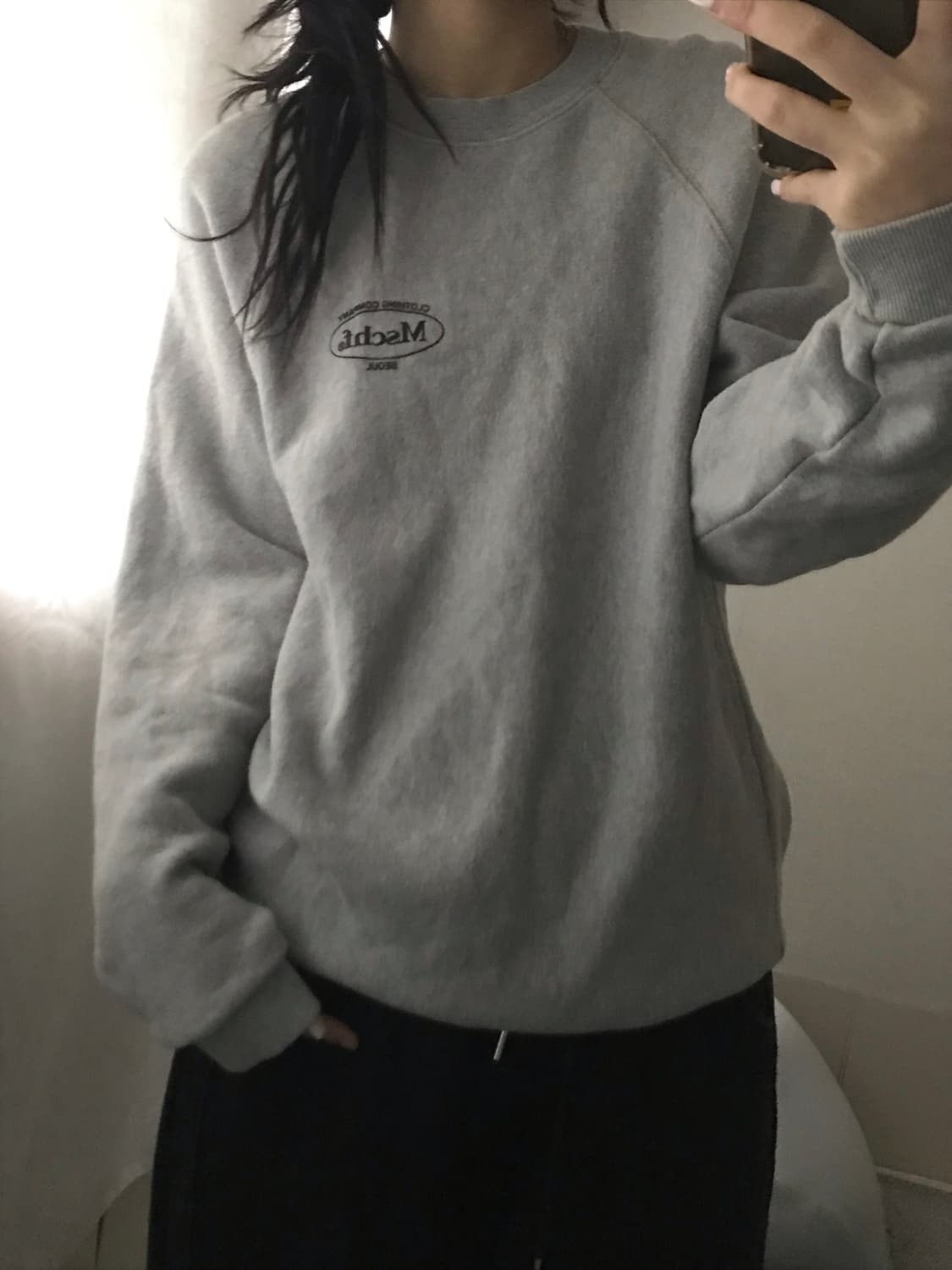 미스치프 서울 그레이 맨투맨 상품이미지1