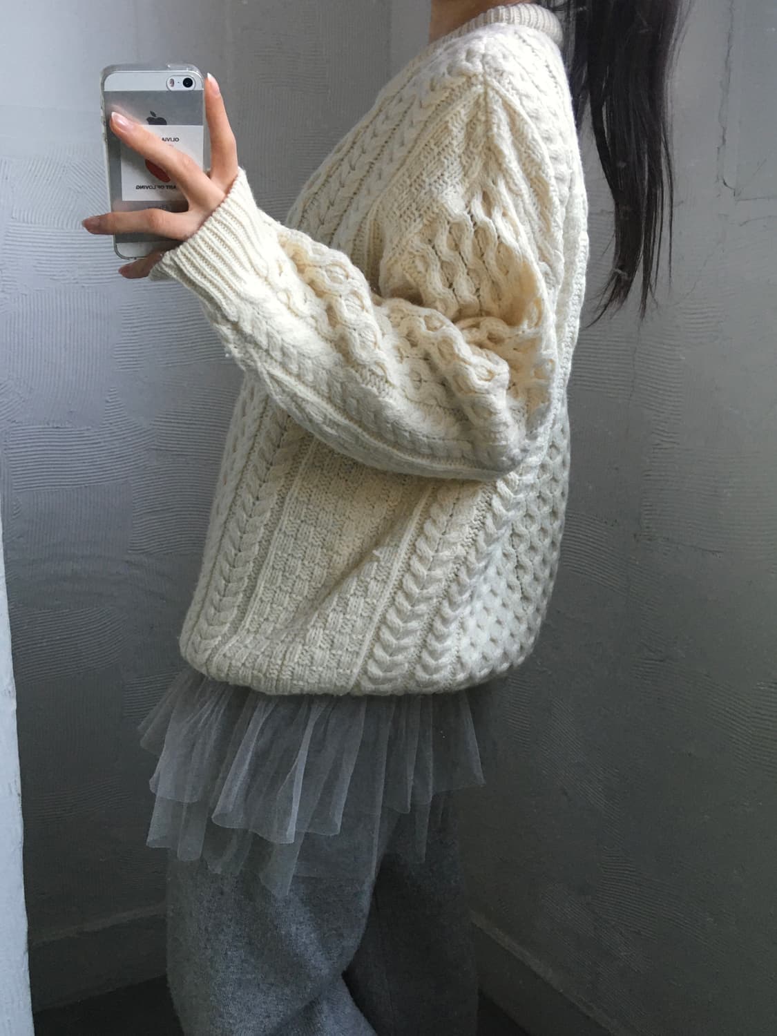 아란크래프트 아이보리 피셔맨 울 니트 상품이미지3