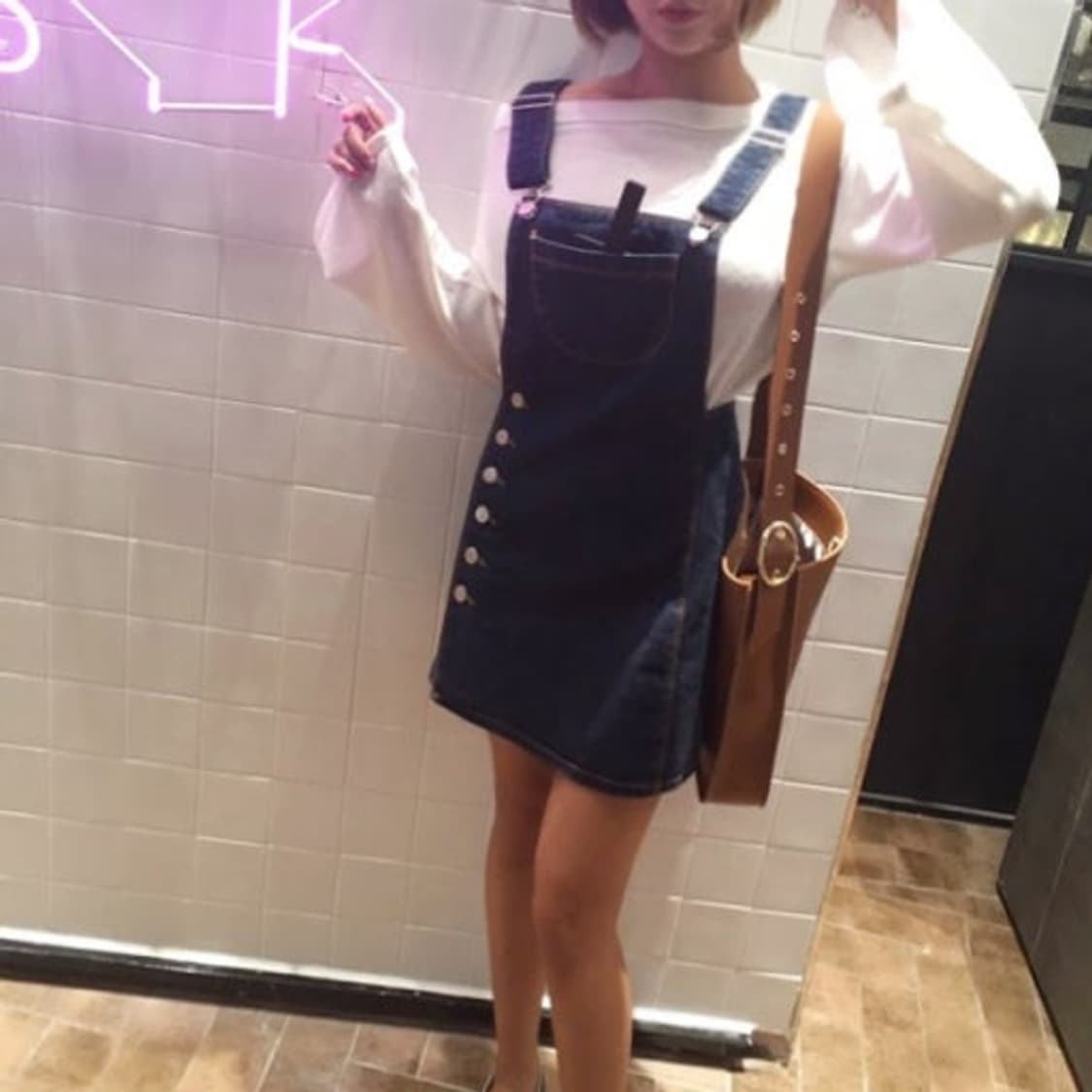빈티지 데님 청 멜빵 미니 원피스 점프수트 상품이미지2
