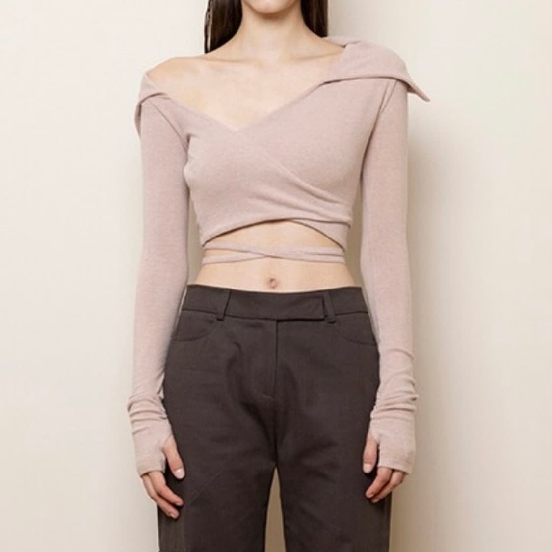 낫유어로즈 제니 랩 셔츠 핑크 상품이미지9