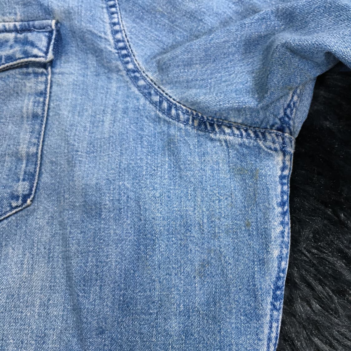 투티/A10 LEVIS STANDARD 데님 청셔츠 워싱 연청 빈티지 상품이미지6