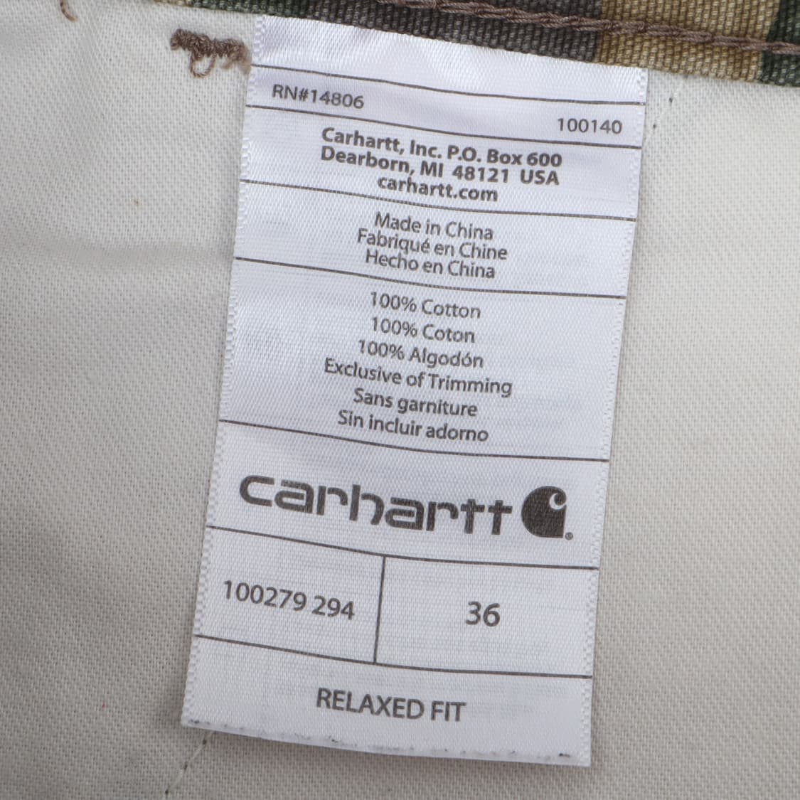 칼하트 카모 릴렉스드핏 하프 카고 팬츠 상품이미지9