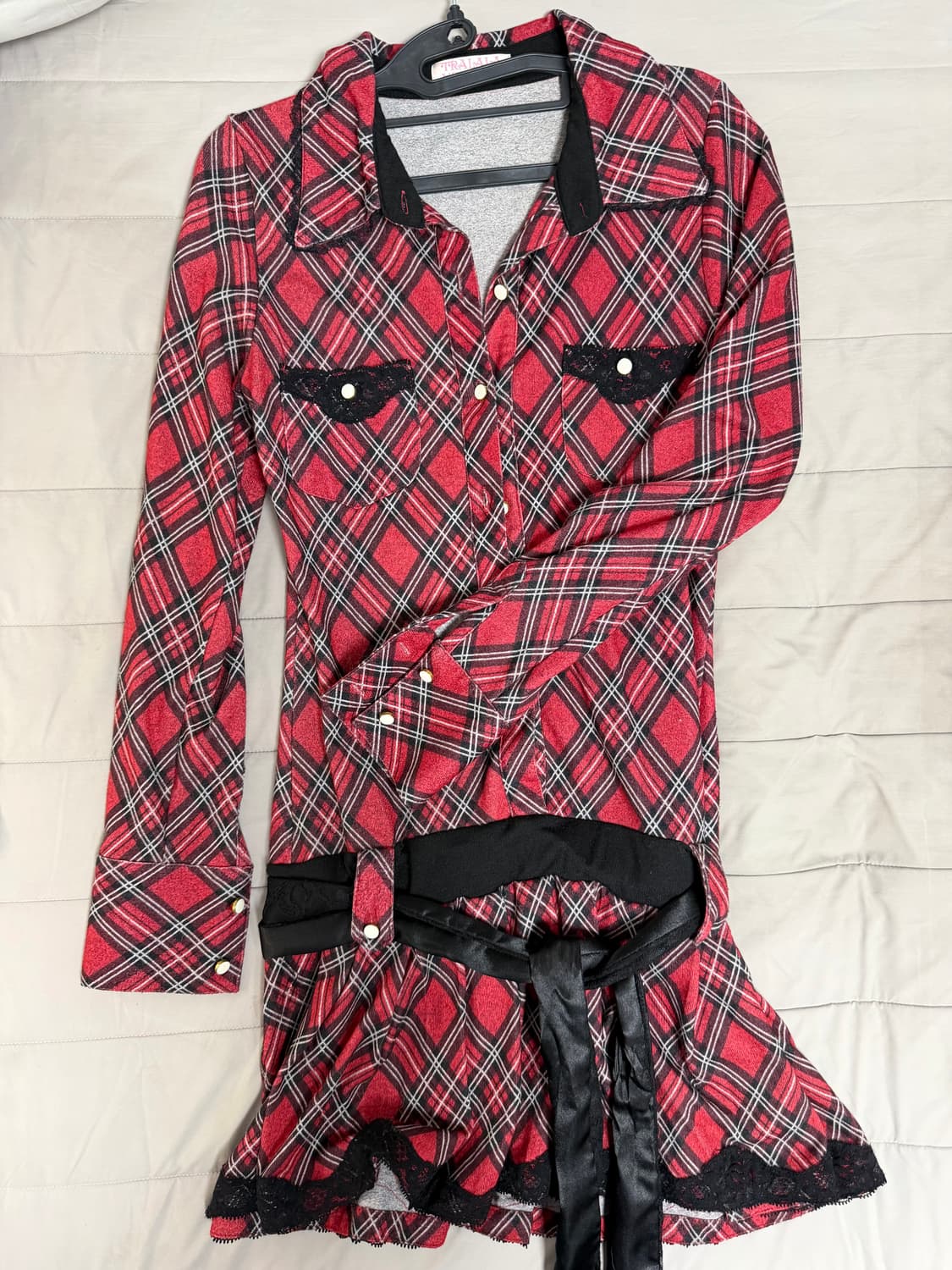 트랄라라 펑크 나나깔 나나 체크 원피스 상품이미지1