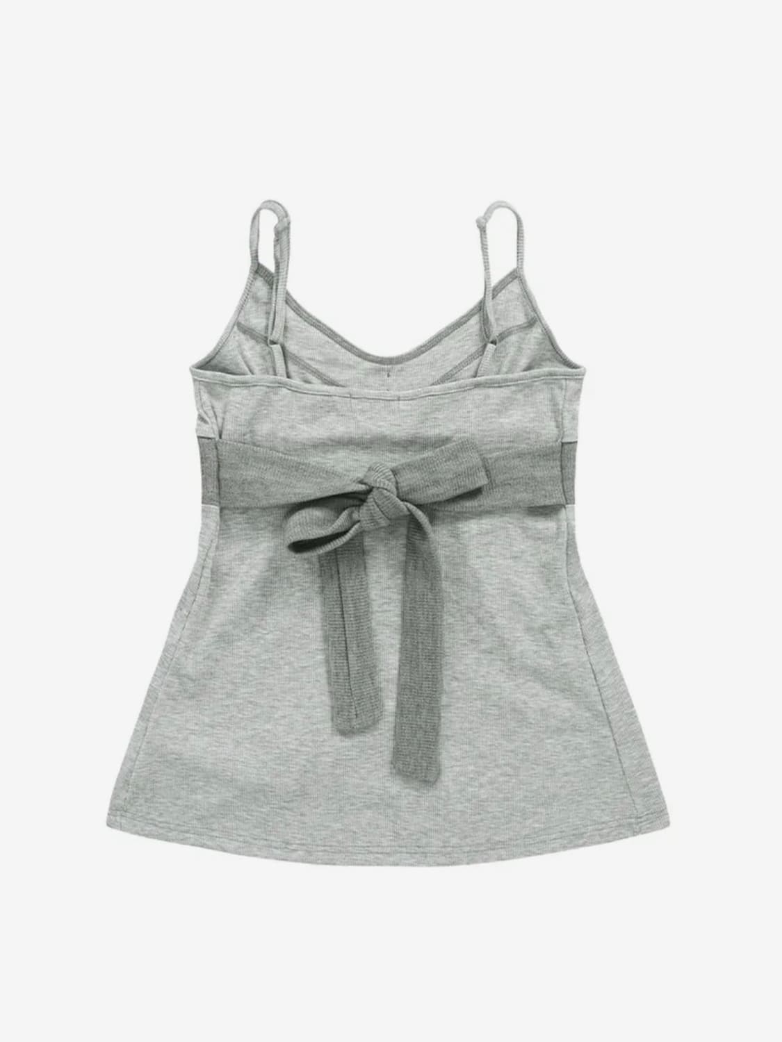 애즈온 백 리본 슬리브리스 그레이 상품이미지2