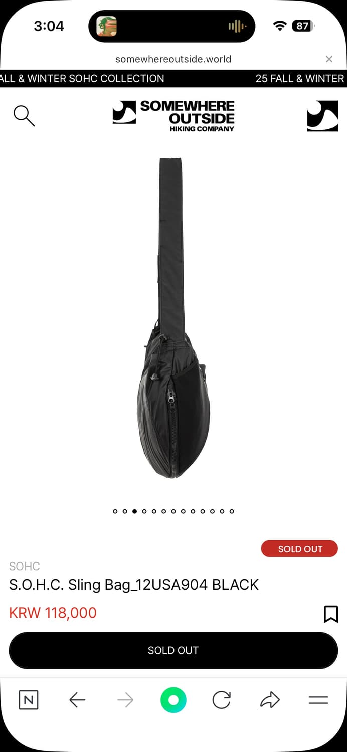 [SHOC] Sling Bag 상품이미지3