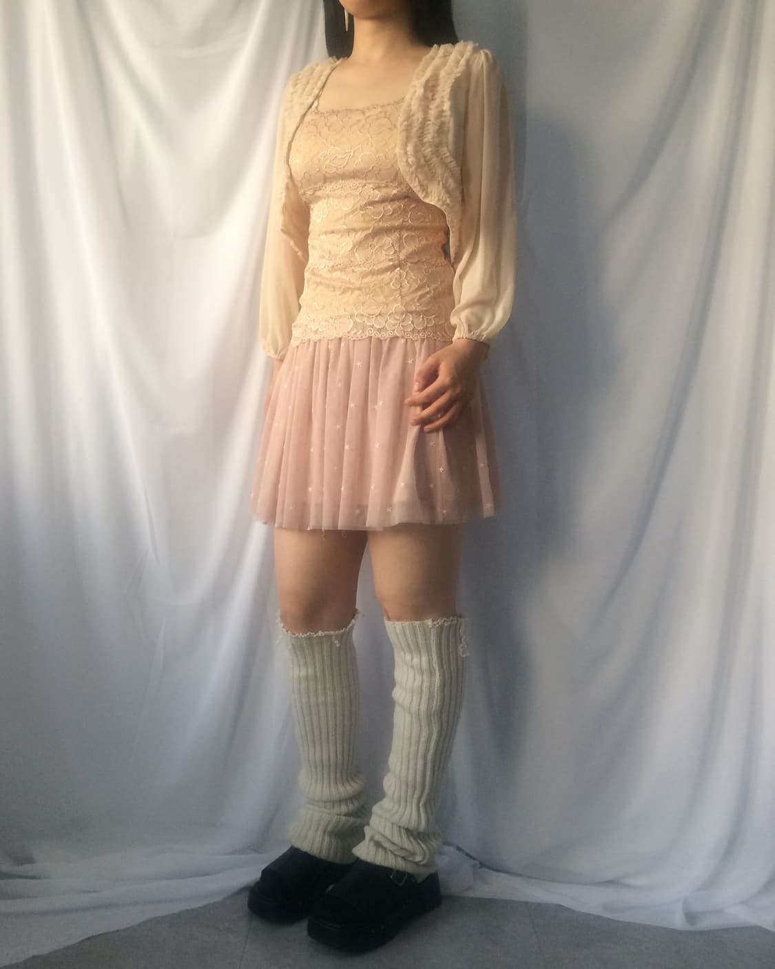 Frill point open bolero 상품이미지1