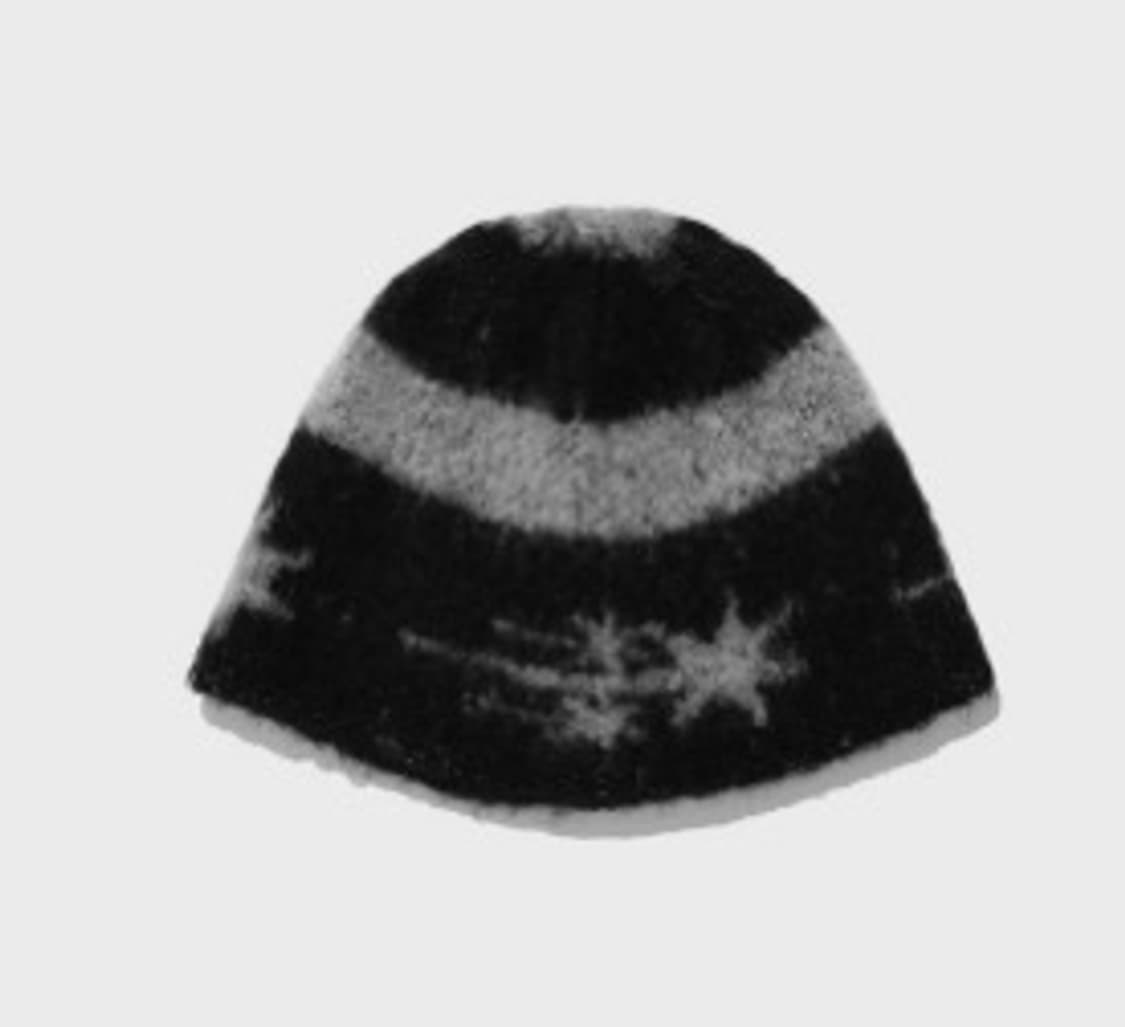 [새상품] 나이스고스트클럽 3star 모헤어 비니 블랙 상품이미지1