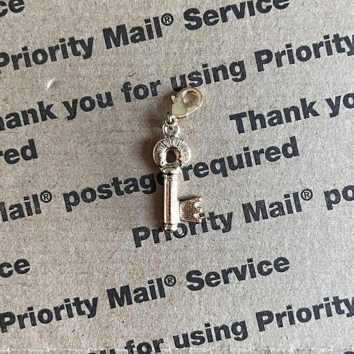 90s vtg Key Shape Charm Keyring 상품이미지2