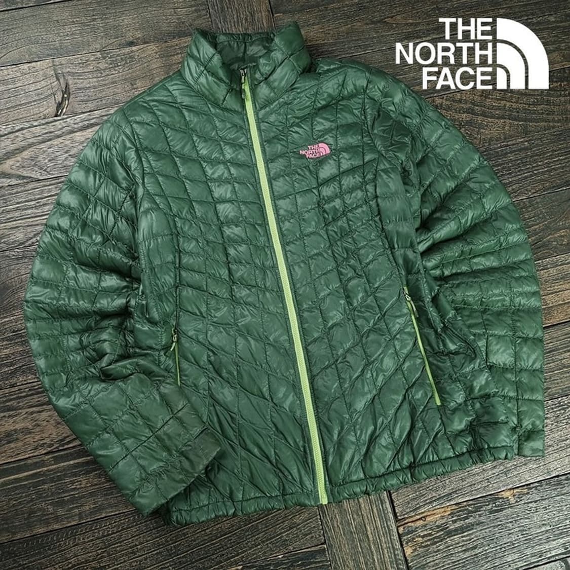 [노스페이스] 로고 자수 경량 패딩 카키 M19786 상품이미지1