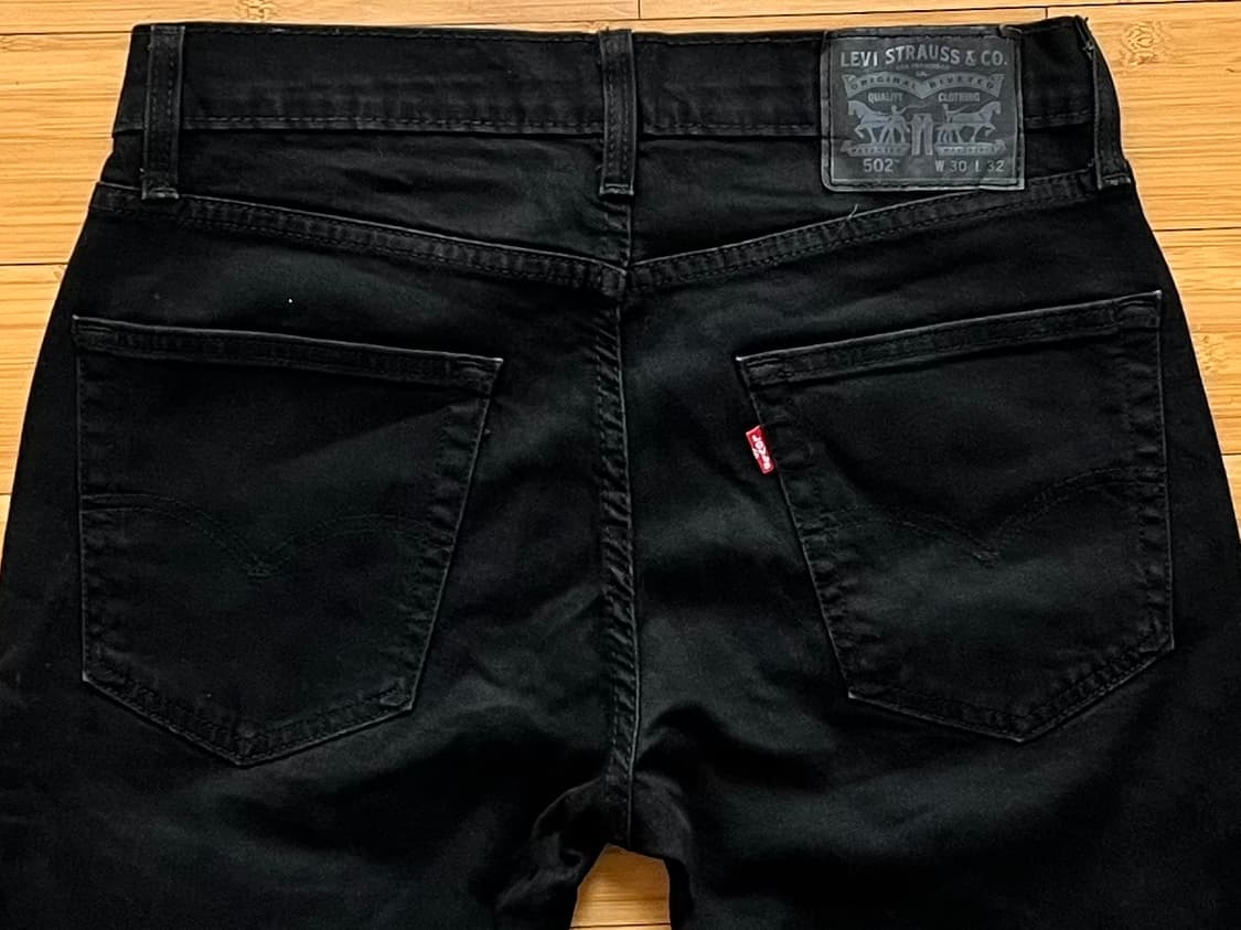 리바이스 502 블랙진 데님팬츠 W30 L32 상품이미지4