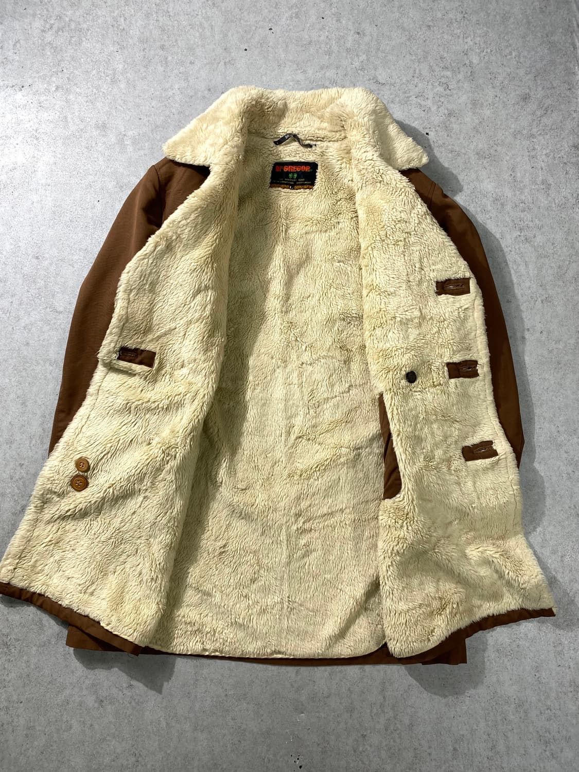 [L] 90s  MCGREGOR 맥그리거 브라운 시어링 후드 코트 상품이미지4